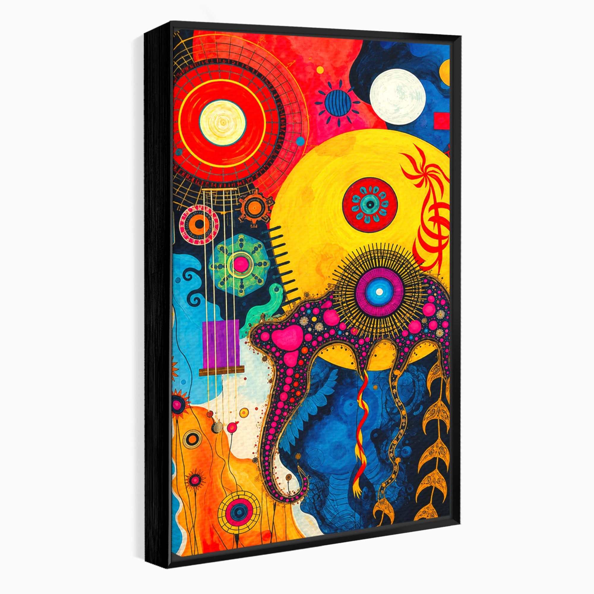 Tablou Canvas Premium LuxCanva® C1359, Universul Abstract, Abstract, Spatiu, Planete, Dormitor, Living, Culori Vibrante