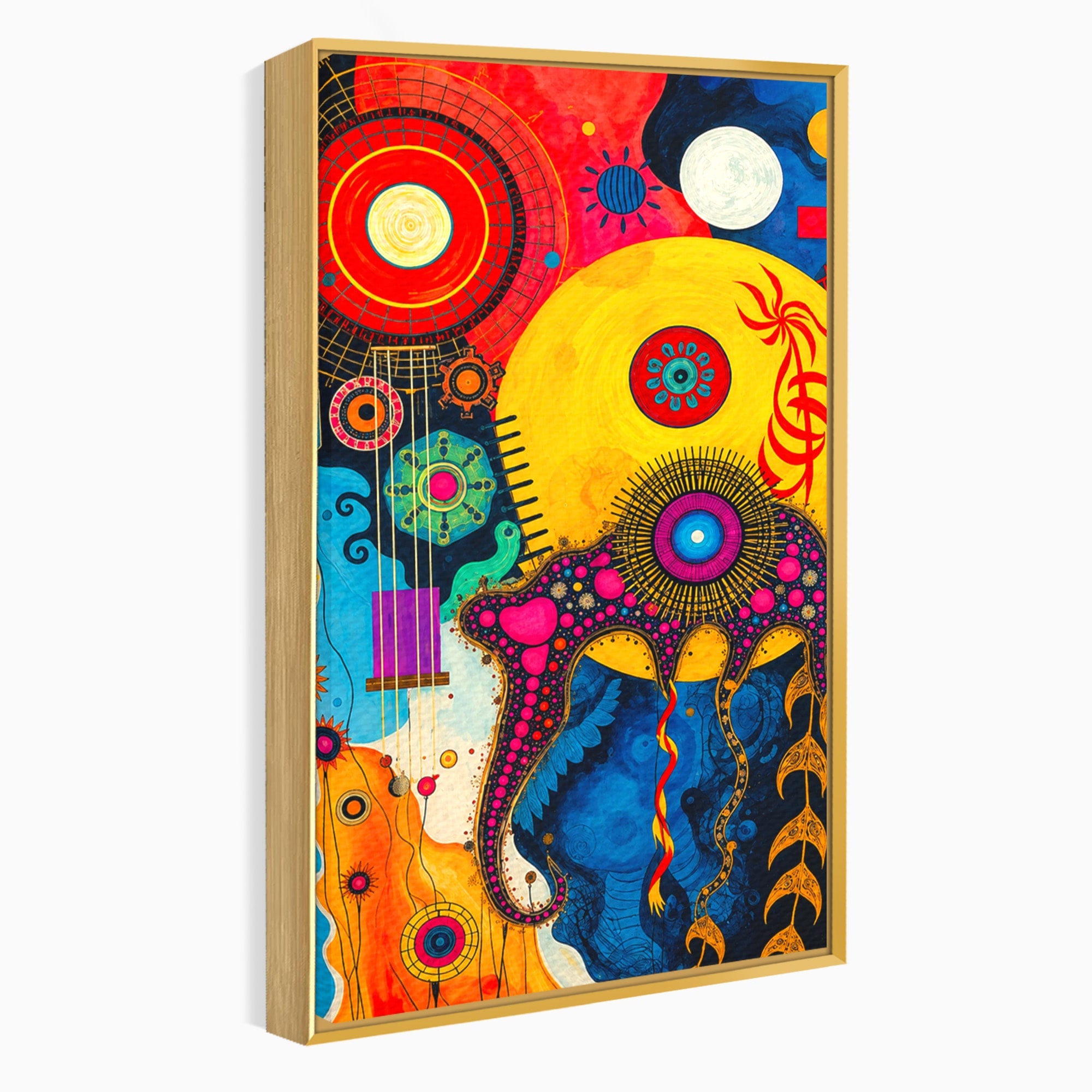 Tablou Canvas Premium LuxCanva® C1359, Universul Abstract, Abstract, Spatiu, Planete, Dormitor, Living, Culori Vibrante