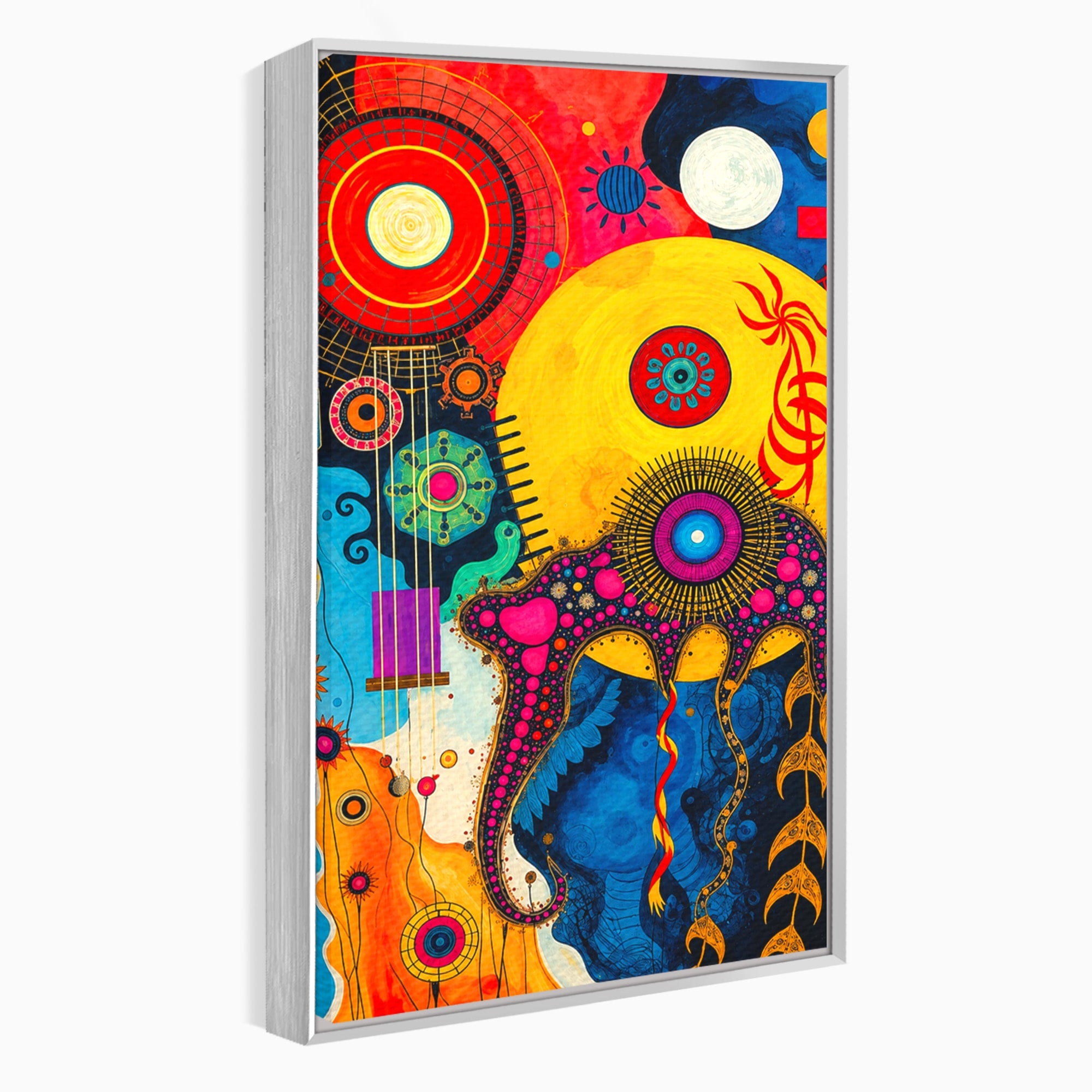Tablou Canvas Premium LuxCanva® C1359, Universul Abstract, Abstract, Spatiu, Planete, Dormitor, Living, Culori Vibrante