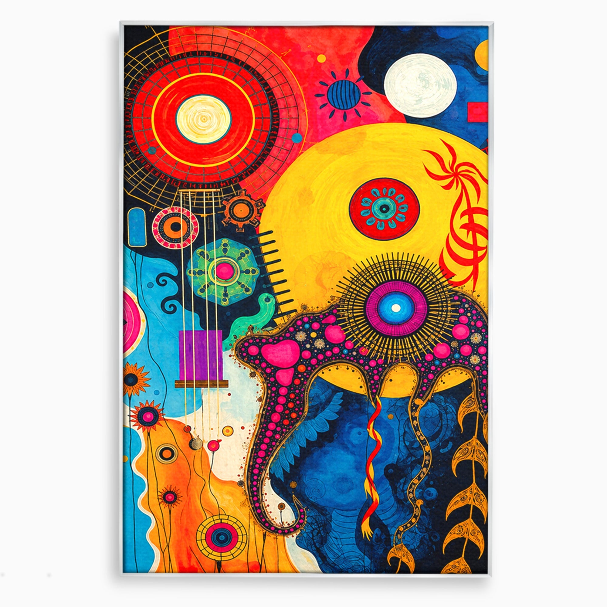 Tablou Canvas Premium LuxCanva® C1359, Universul Abstract, Abstract, Spatiu, Planete, Dormitor, Living, Culori Vibrante
