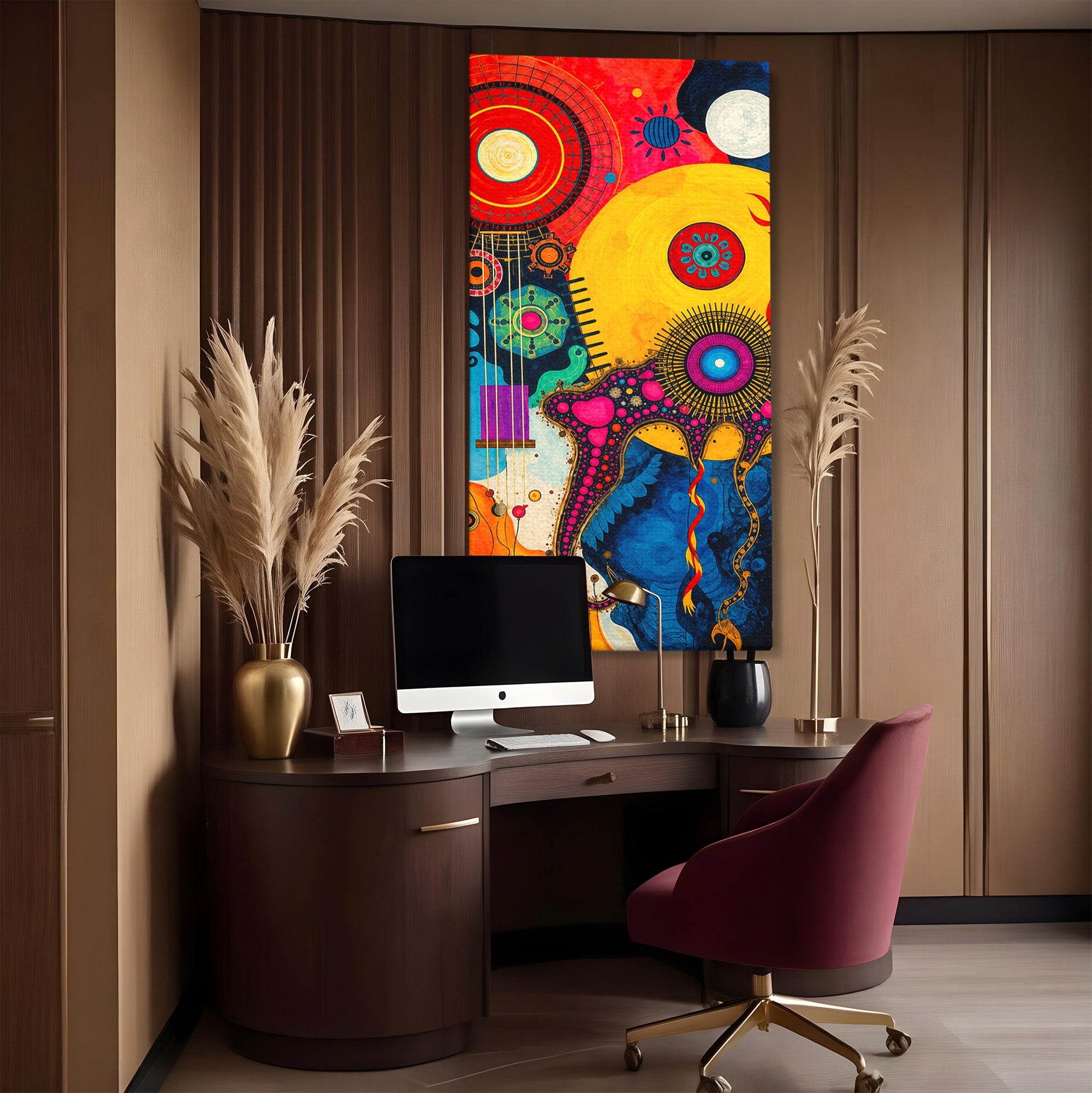 Tablou Canvas Premium LuxCanva® C1359, Universul Abstract, Abstract, Spatiu, Planete, Dormitor, Living, Culori Vibrante