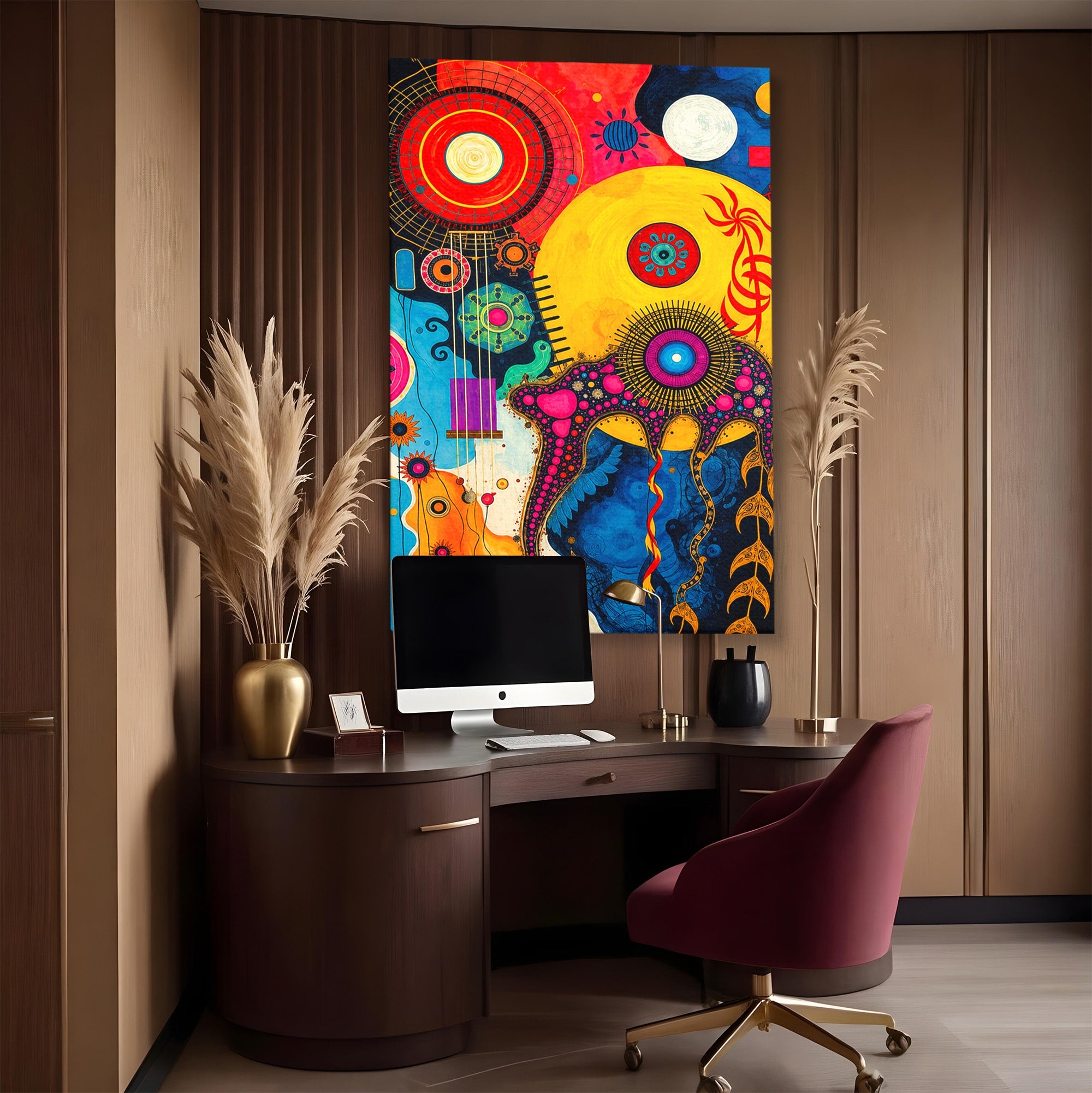 Tablou Canvas Premium LuxCanva® C1359, Universul Abstract, Abstract, Spatiu, Planete, Dormitor, Living, Culori Vibrante