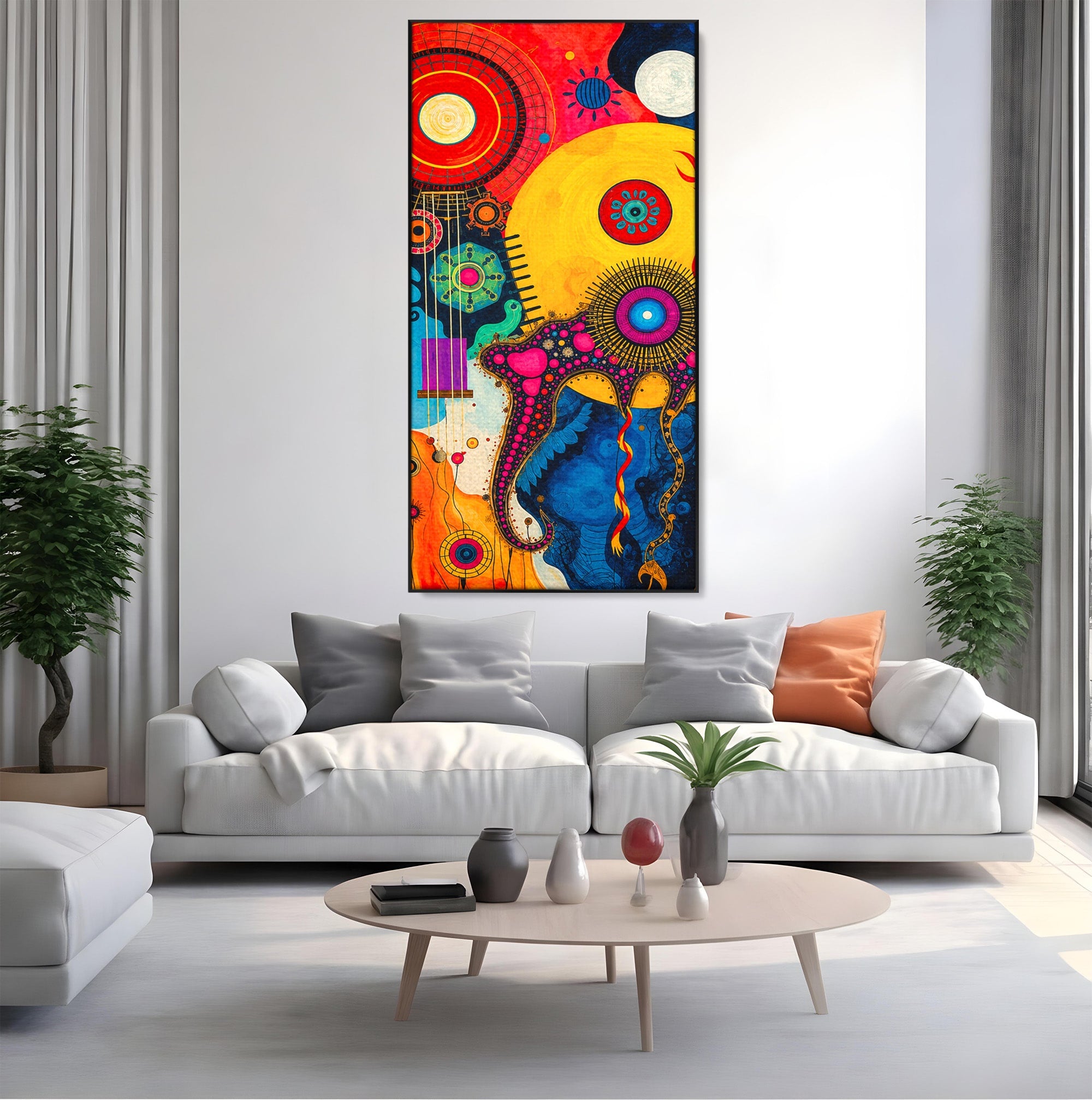 Tablou Canvas Premium LuxCanva® C1359, Universul Abstract, Abstract, Spatiu, Planete, Dormitor, Living, Culori Vibrante