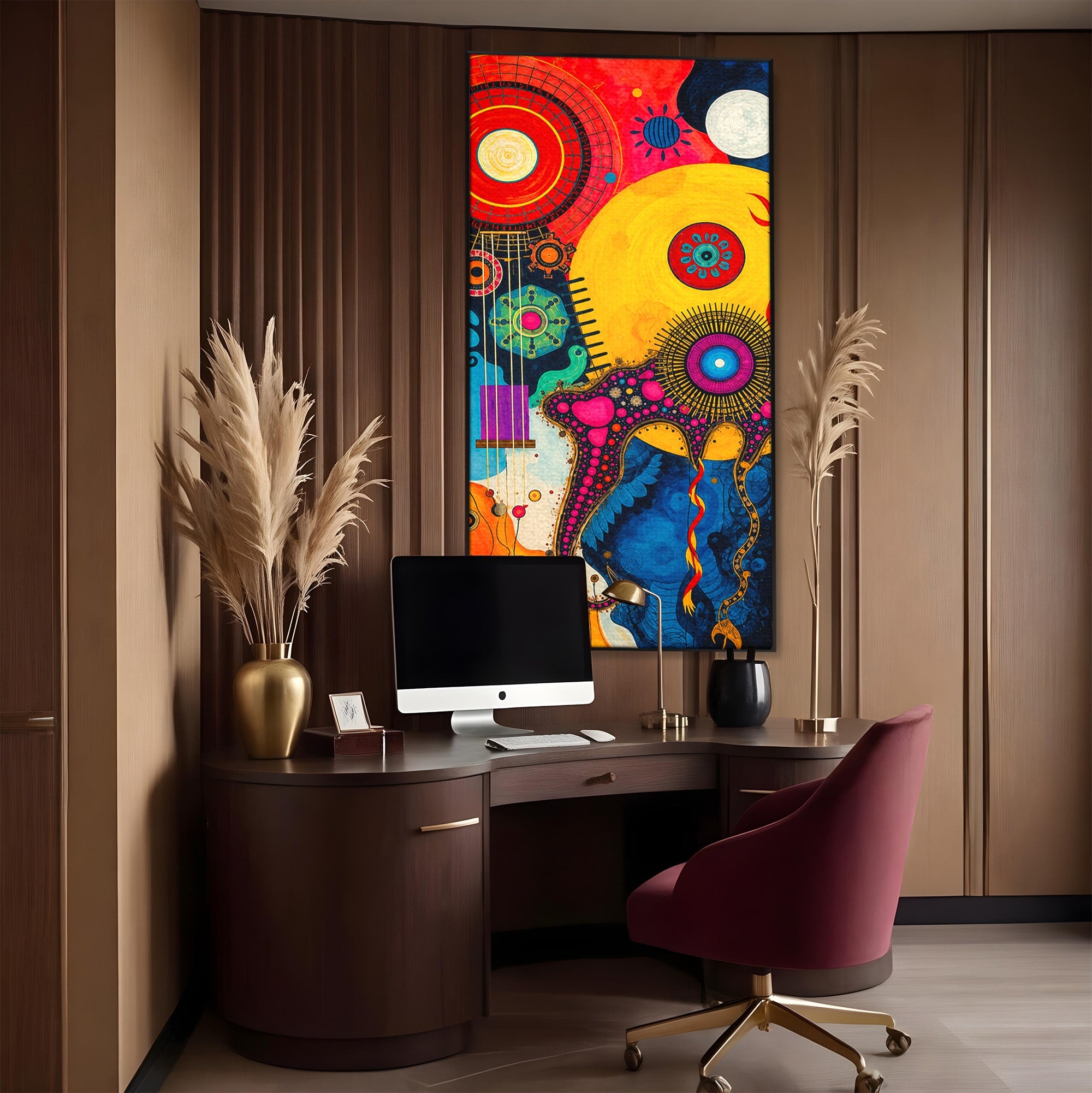 Tablou Canvas Premium LuxCanva® C1359, Universul Abstract, Abstract, Spatiu, Planete, Dormitor, Living, Culori Vibrante