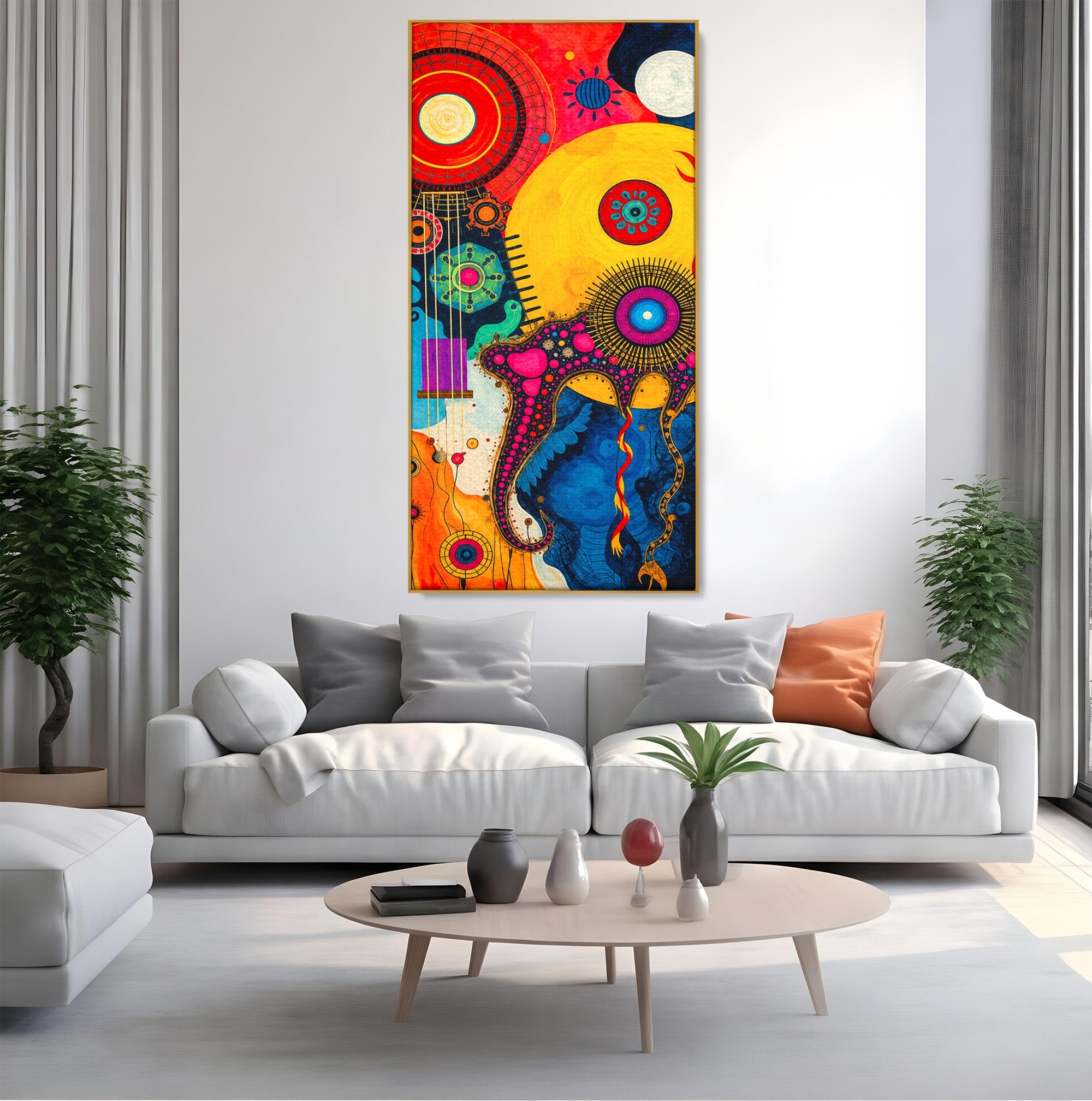 Tablou Canvas Premium LuxCanva® C1359, Universul Abstract, Abstract, Spatiu, Planete, Dormitor, Living, Culori Vibrante