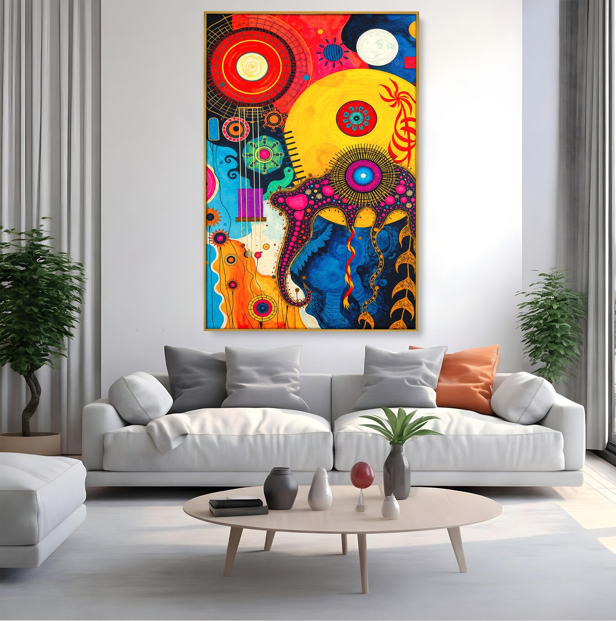 Tablou Canvas Premium LuxCanva® C1359, Universul Abstract, Abstract, Spatiu, Planete, Dormitor, Living, Culori Vibrante