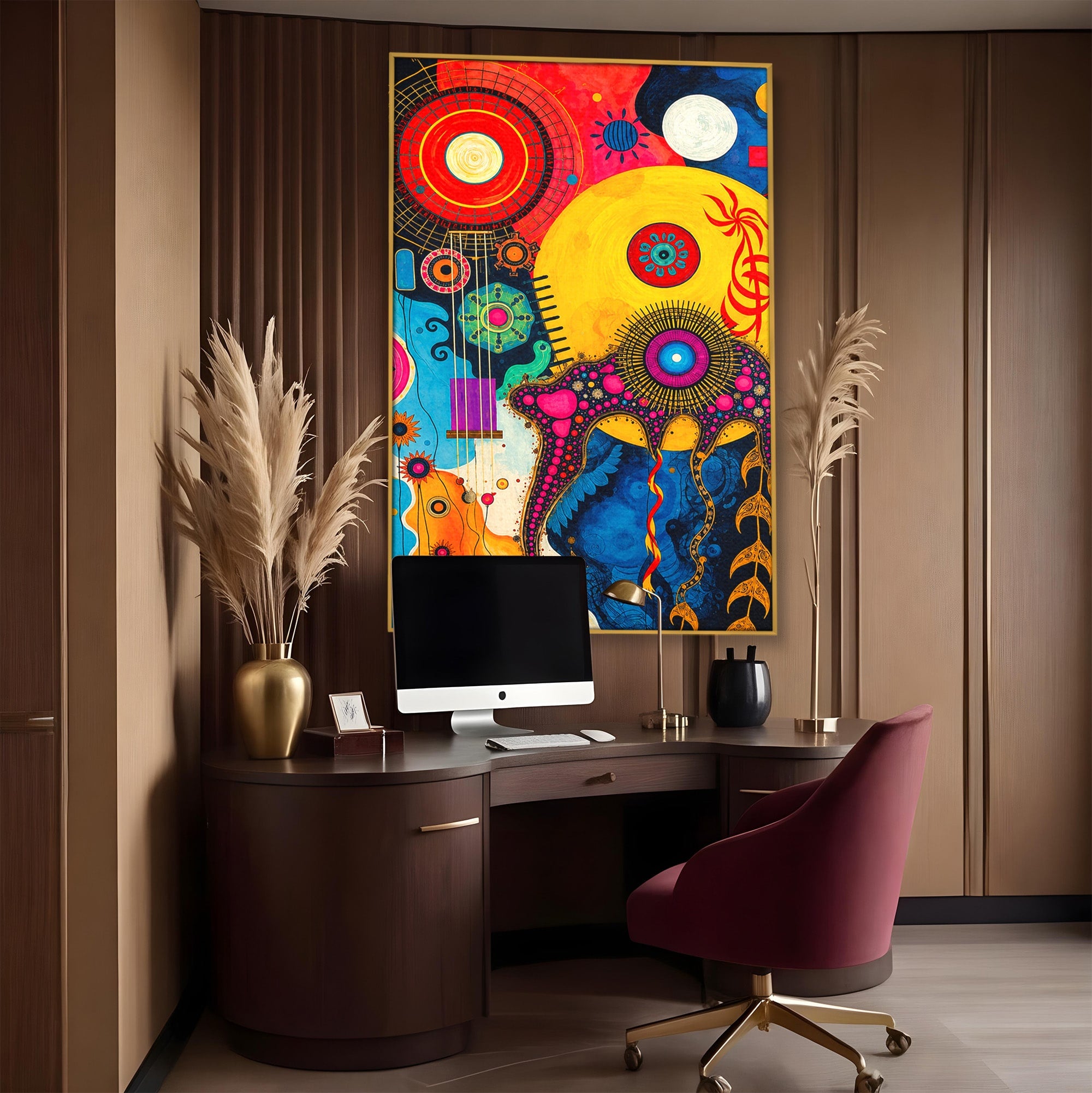 Tablou Canvas Premium LuxCanva® C1359, Universul Abstract, Abstract, Spatiu, Planete, Dormitor, Living, Culori Vibrante