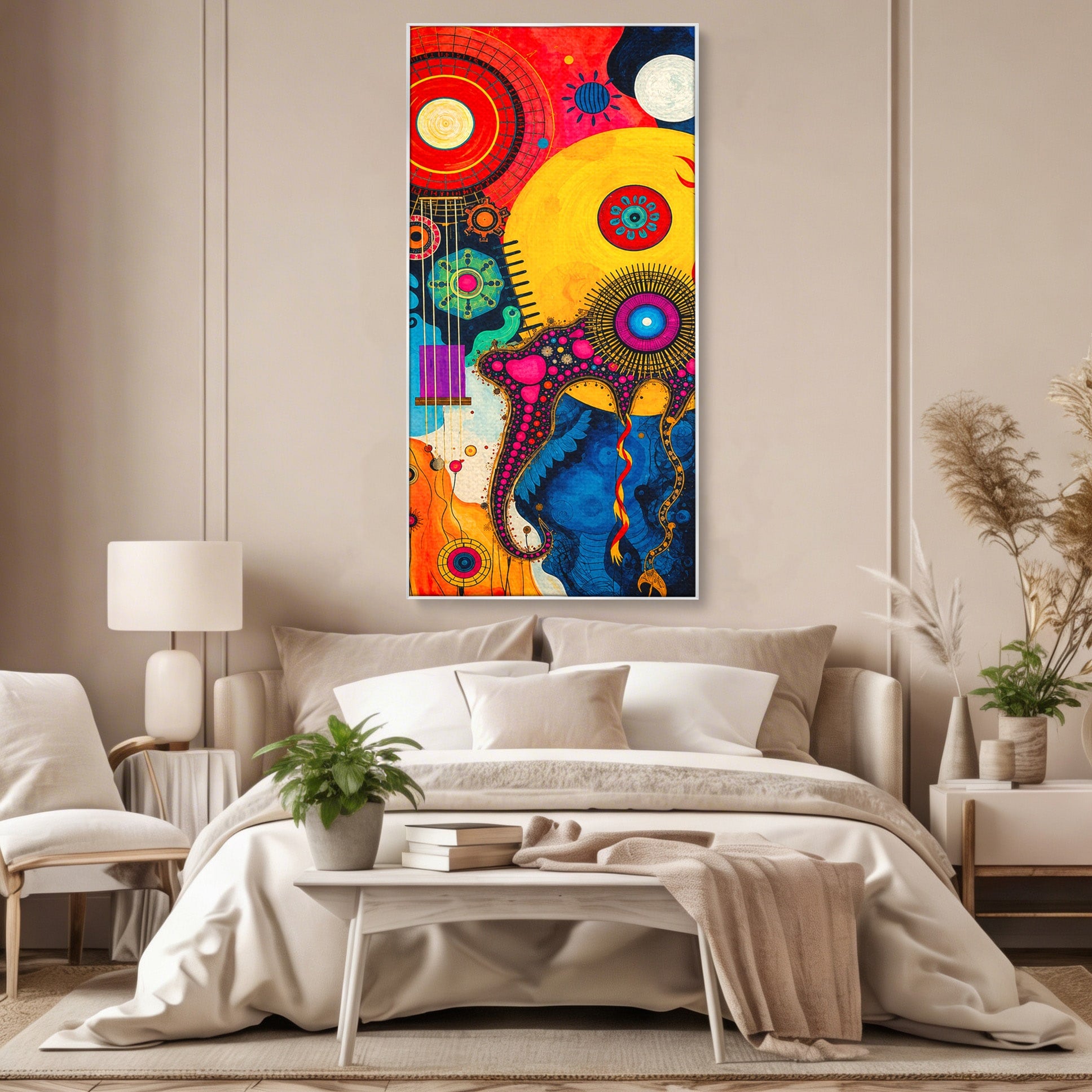 Tablou Canvas Premium LuxCanva® C1359, Universul Abstract, Abstract, Spatiu, Planete, Dormitor, Living, Culori Vibrante