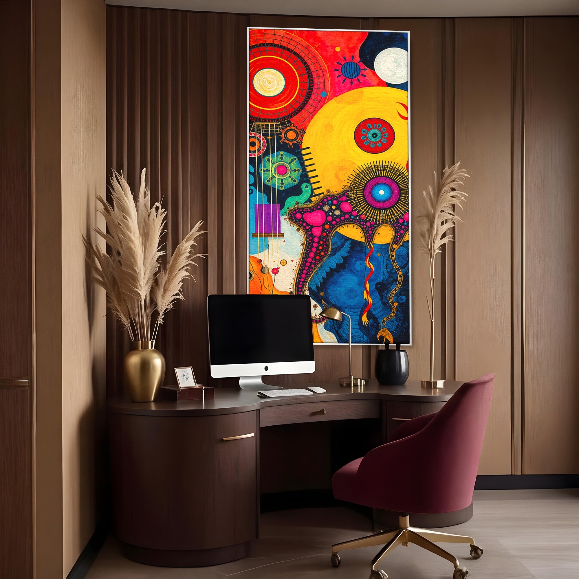 Tablou Canvas Premium LuxCanva® C1359, Universul Abstract, Abstract, Spatiu, Planete, Dormitor, Living, Culori Vibrante