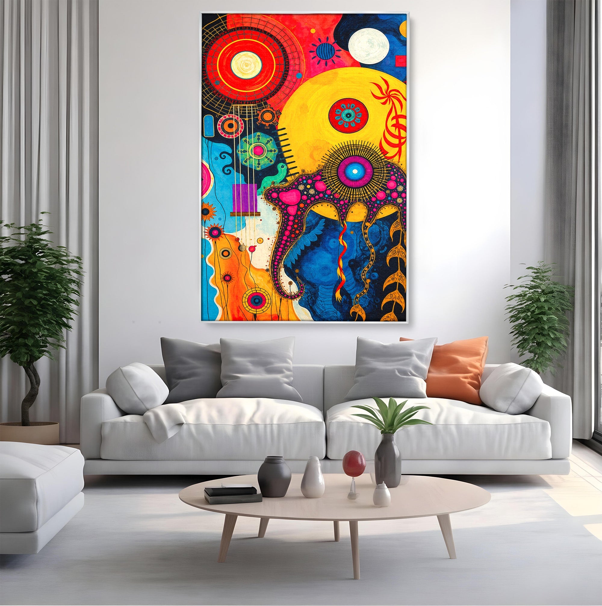 Tablou Canvas Premium LuxCanva® C1359, Universul Abstract, Abstract, Spatiu, Planete, Dormitor, Living, Culori Vibrante