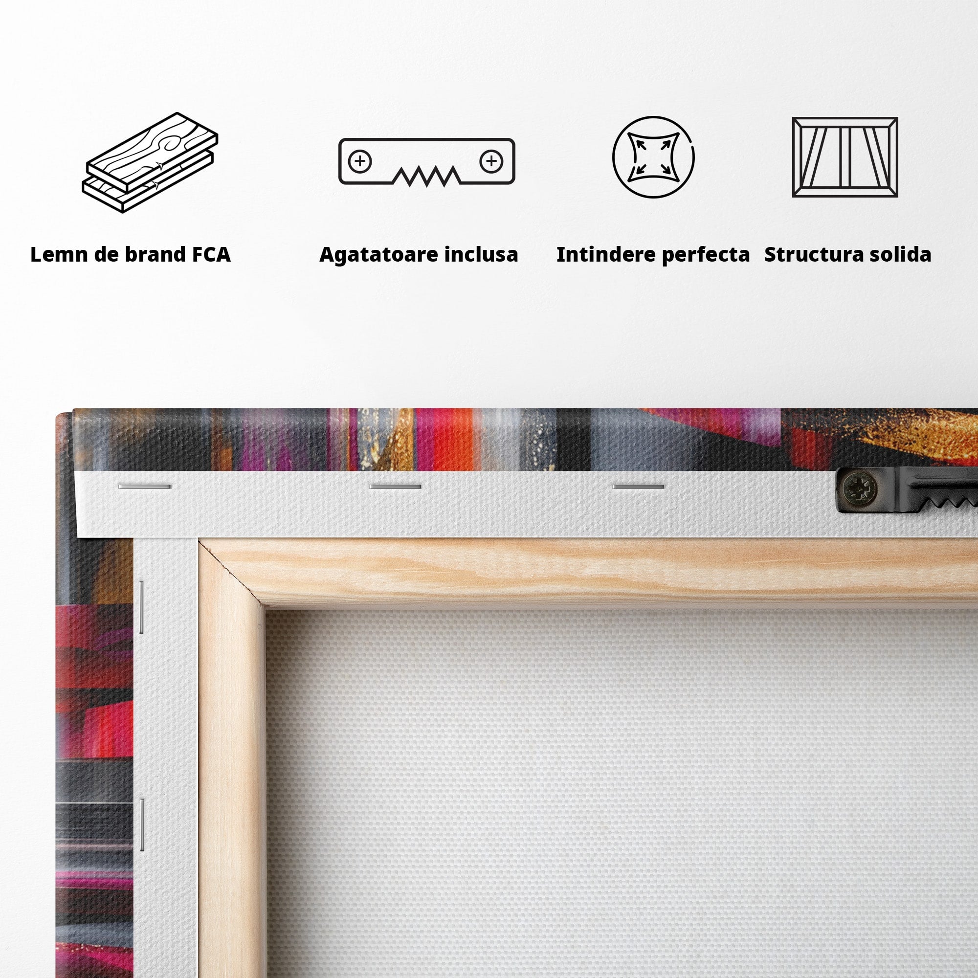 Tablou Canvas Premium LuxCanva® C1360, Arhitectura Abstracta, Abstract, Arhitectura, Modern, Living, Birou, Culori Vibrante