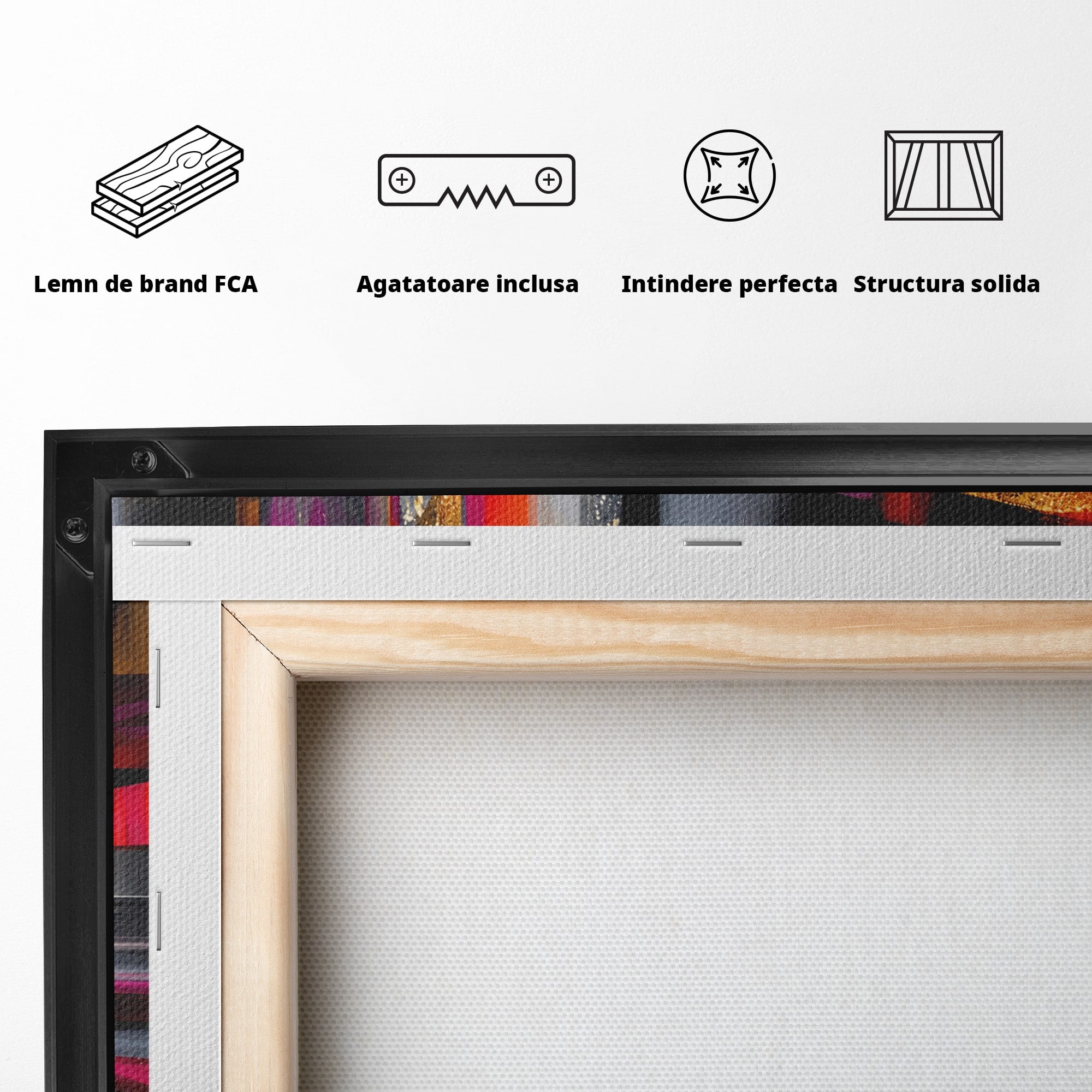 Tablou Canvas Premium LuxCanva® C1360, Arhitectura Abstracta, Abstract, Arhitectura, Modern, Living, Birou, Culori Vibrante