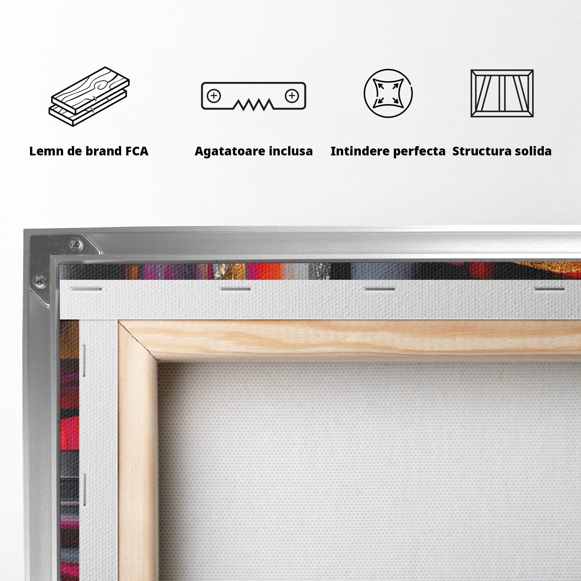 Tablou Canvas Premium LuxCanva® C1360, Arhitectura Abstracta, Abstract, Arhitectura, Modern, Living, Birou, Culori Vibrante