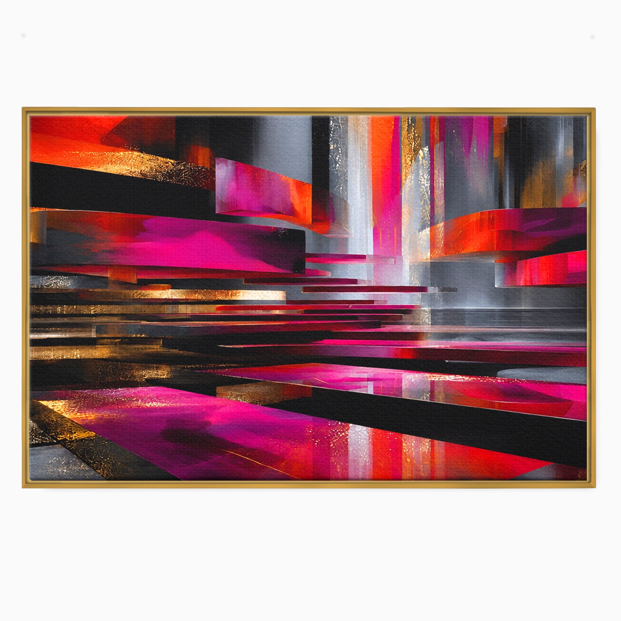 Tablou Canvas Premium LuxCanva® C1360, Arhitectura Abstracta, Abstract, Arhitectura, Modern, Living, Birou, Culori Vibrante