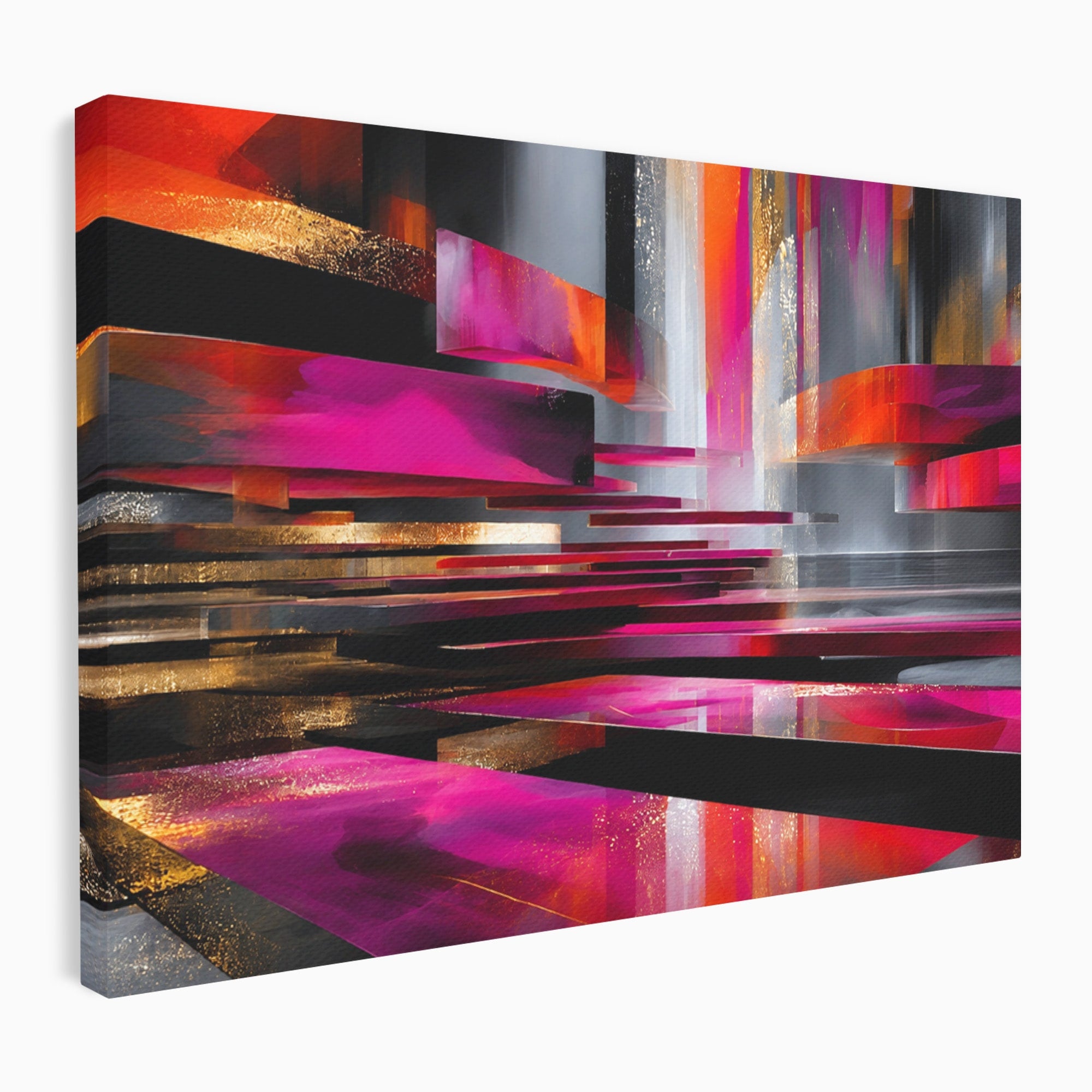 Tablou Canvas Premium LuxCanva® C1360, Arhitectura Abstracta, Abstract, Arhitectura, Modern, Living, Birou, Culori Vibrante