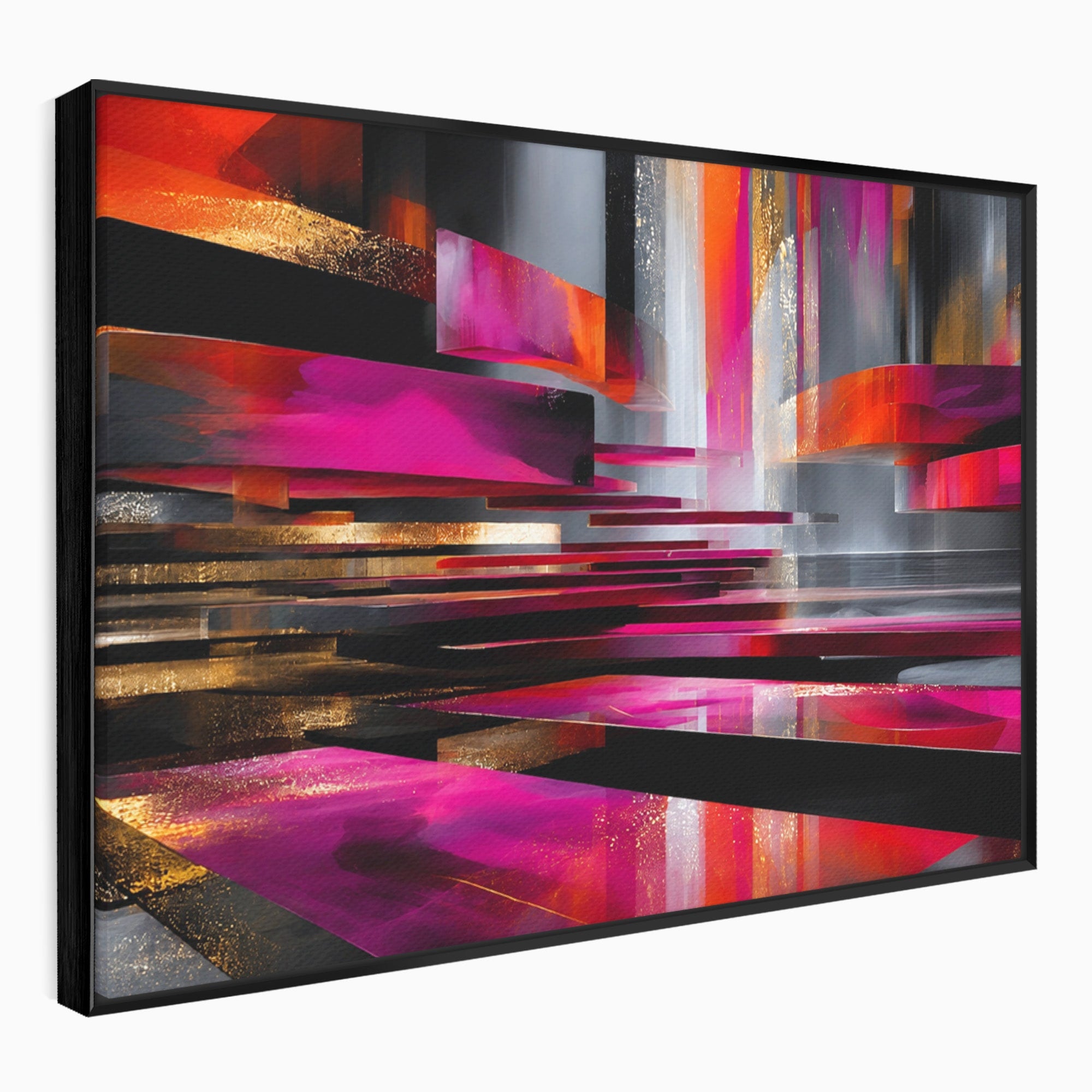 Tablou Canvas Premium LuxCanva® C1360, Arhitectura Abstracta, Abstract, Arhitectura, Modern, Living, Birou, Culori Vibrante