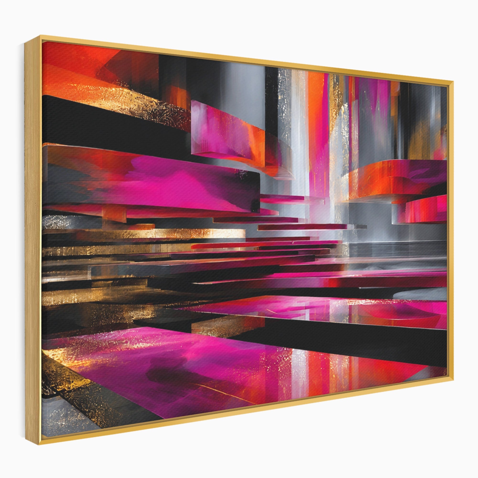 Tablou Canvas Premium LuxCanva® C1360, Arhitectura Abstracta, Abstract, Arhitectura, Modern, Living, Birou, Culori Vibrante