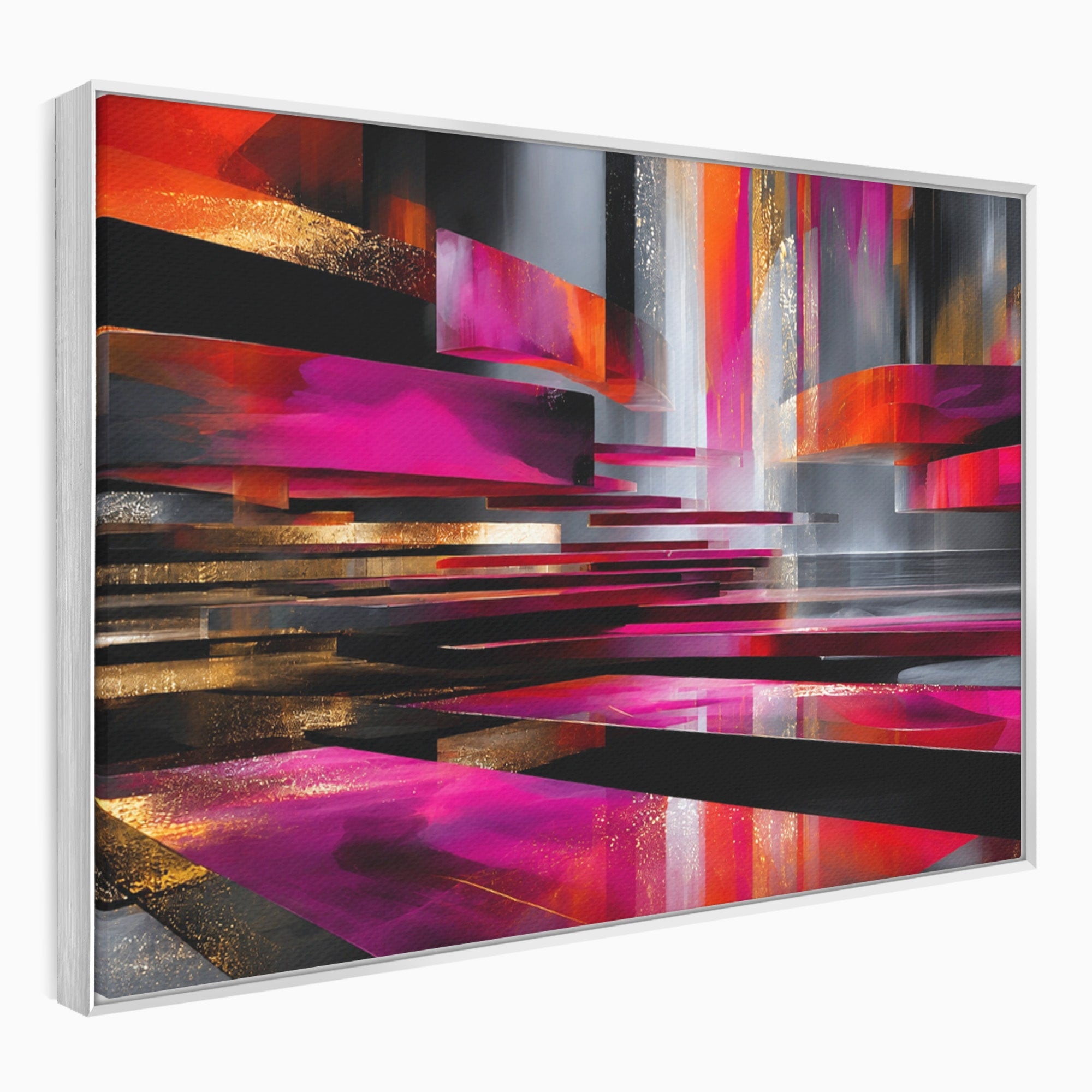 Tablou Canvas Premium LuxCanva® C1360, Arhitectura Abstracta, Abstract, Arhitectura, Modern, Living, Birou, Culori Vibrante
