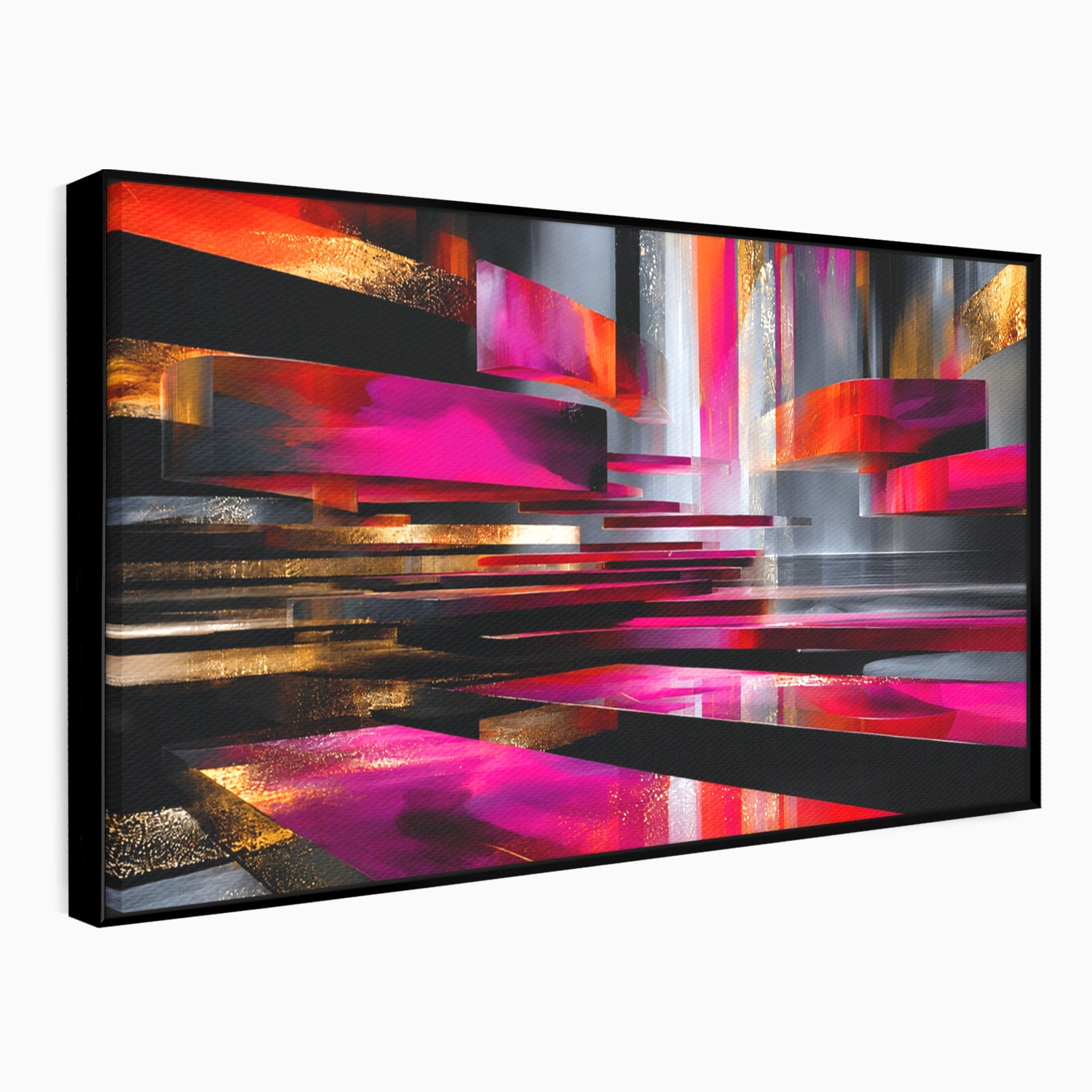 Tablou Canvas Premium LuxCanva® C1360, Arhitectura Abstracta, Abstract, Arhitectura, Modern, Living, Birou, Culori Vibrante