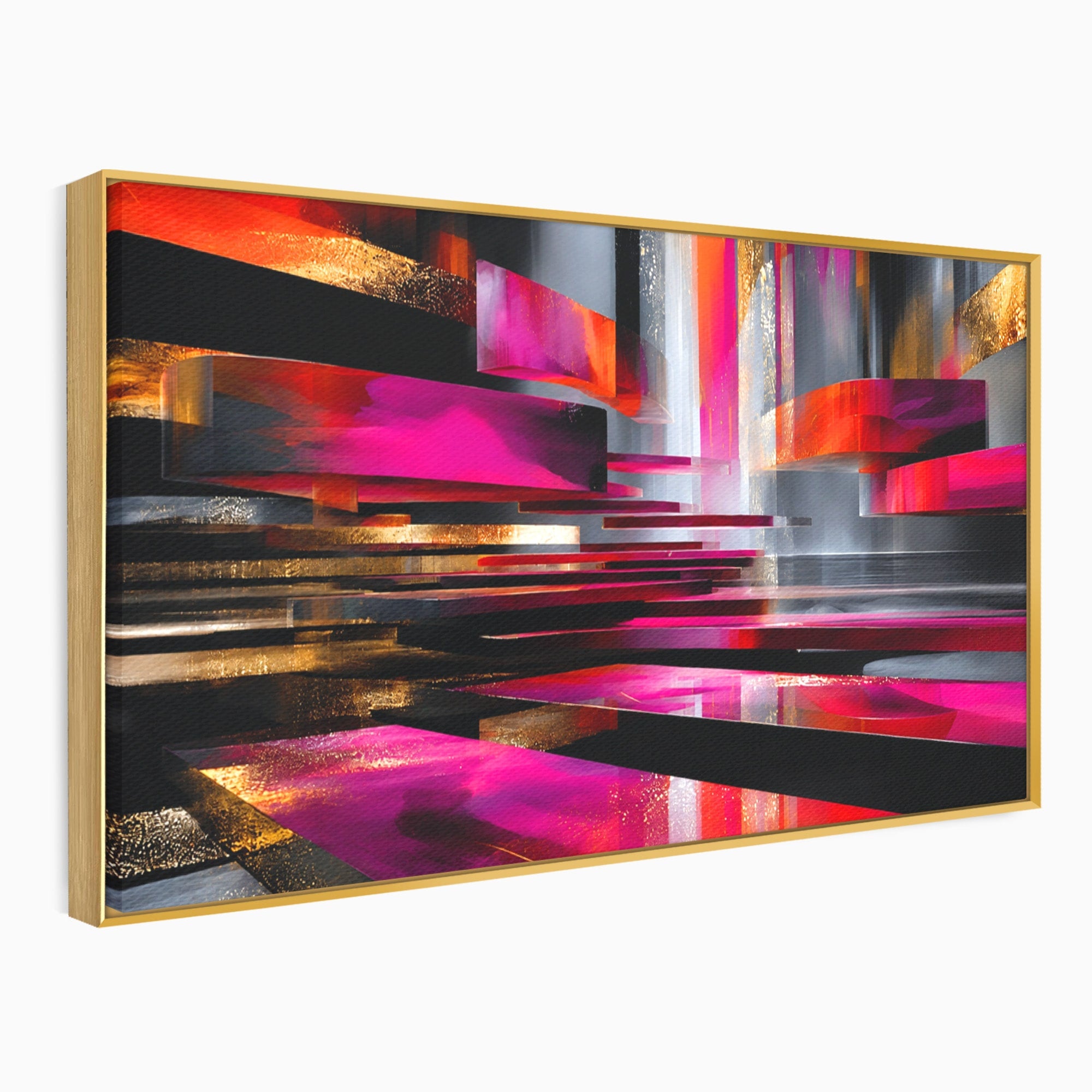 Tablou Canvas Premium LuxCanva® C1360, Arhitectura Abstracta, Abstract, Arhitectura, Modern, Living, Birou, Culori Vibrante