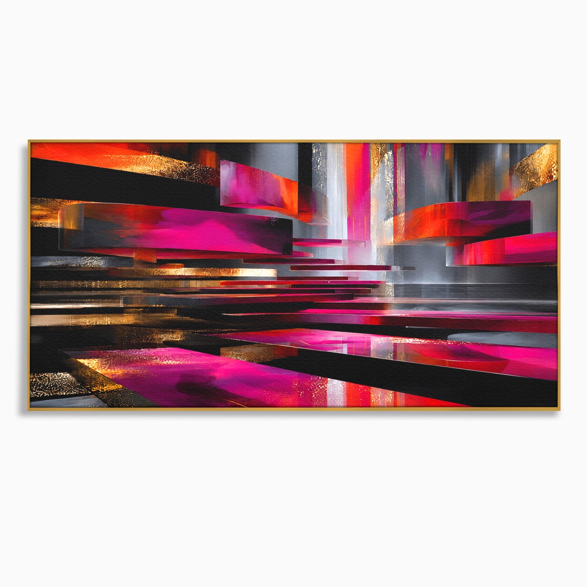 Tablou Canvas Premium LuxCanva® C1360, Arhitectura Abstracta, Abstract, Arhitectura, Modern, Living, Birou, Culori Vibrante