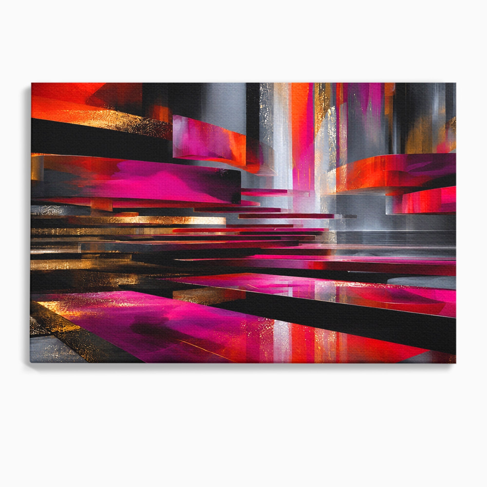 Tablou Canvas Premium LuxCanva® C1360, Arhitectura Abstracta, Abstract, Arhitectura, Modern, Living, Birou, Culori Vibrante