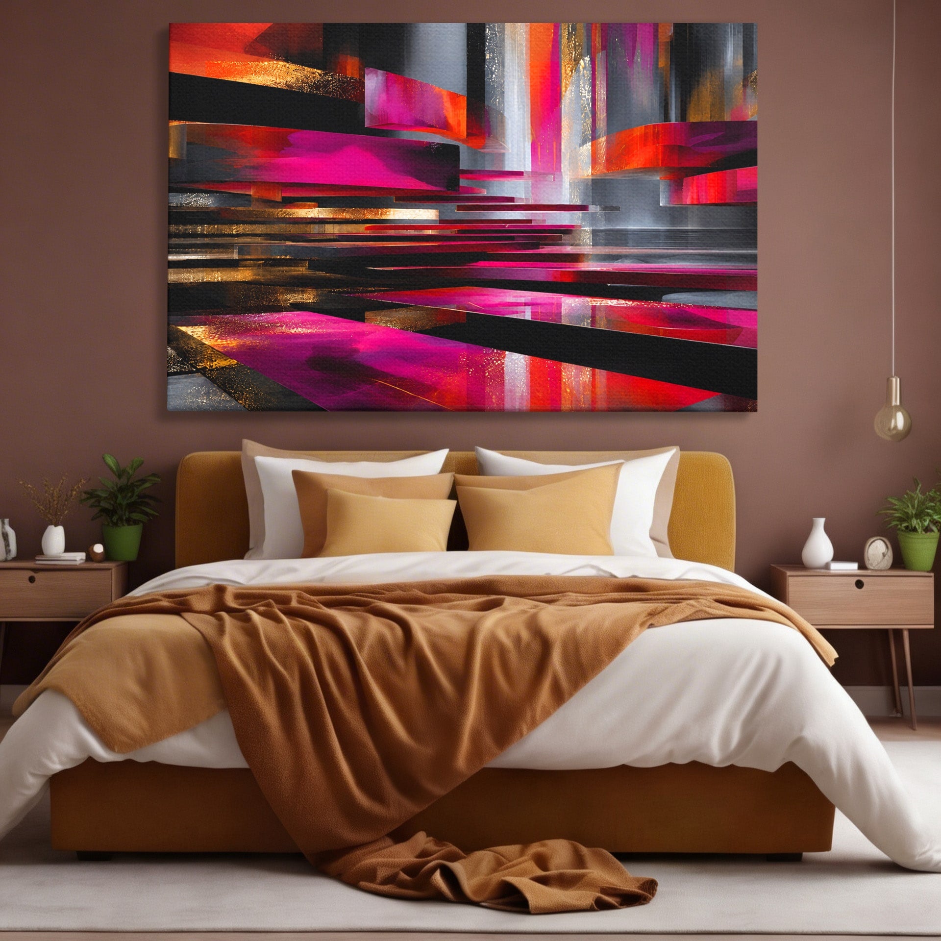 Tablou Canvas Premium LuxCanva® C1360, Arhitectura Abstracta, Abstract, Arhitectura, Modern, Living, Birou, Culori Vibrante