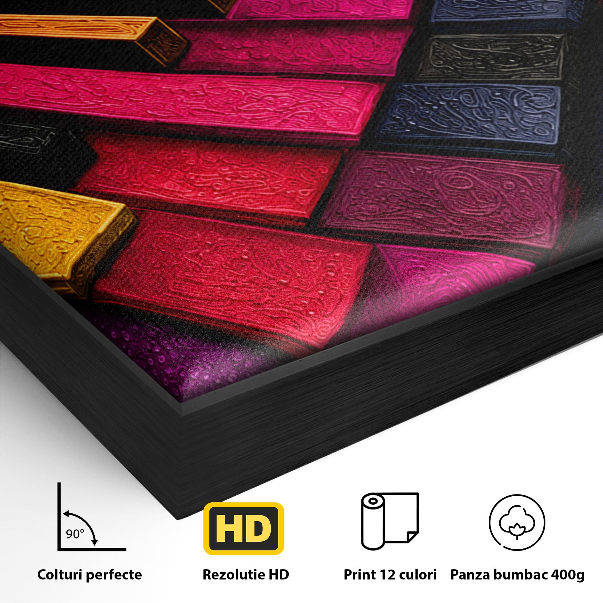 Tablou Canvas Premium LuxCanva® C1361, Pian Abstract, Pian, Abstract, Arta, Colorat, Living, Culori Vibrante