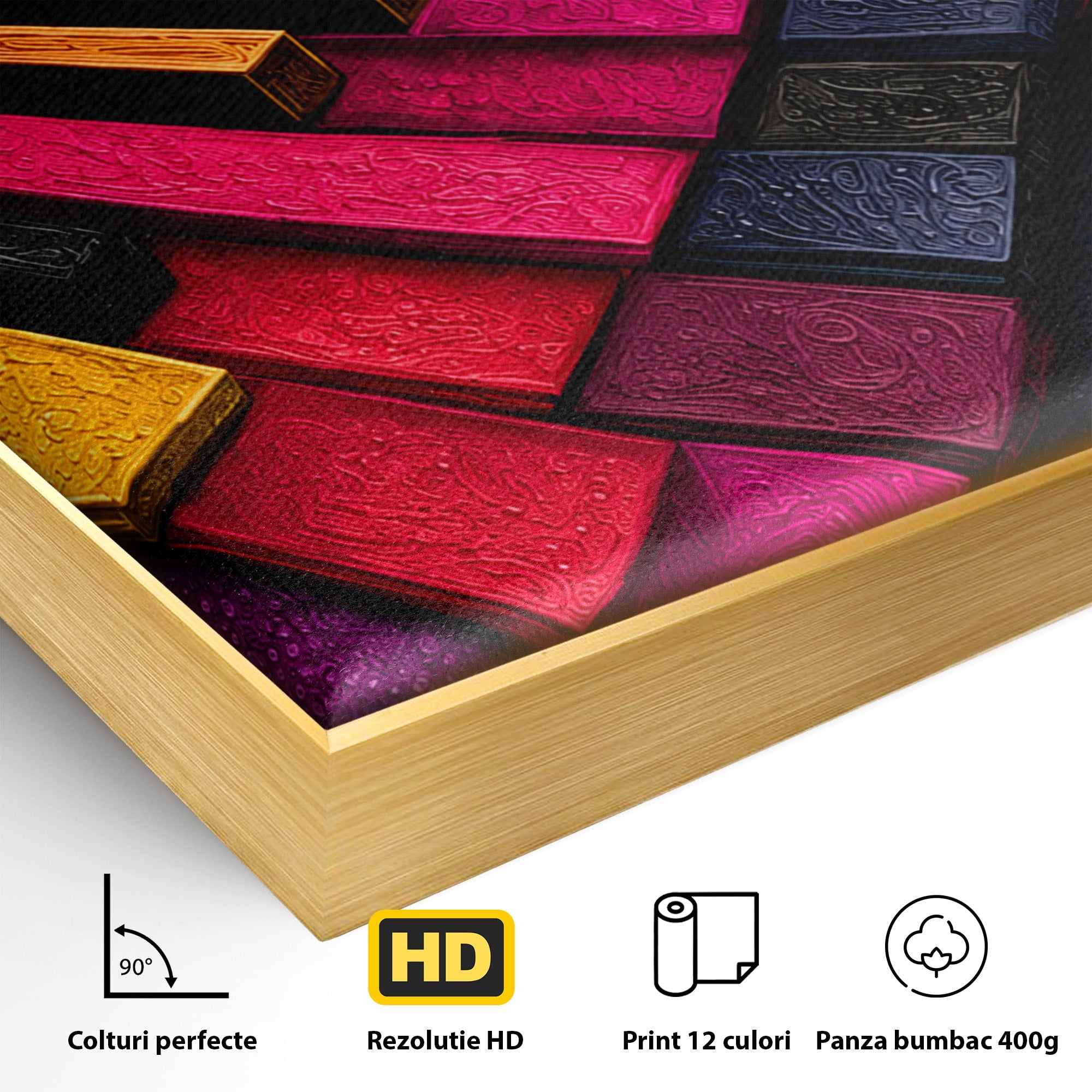 Tablou Canvas Premium LuxCanva® C1361, Pian Abstract, Pian, Abstract, Arta, Colorat, Living, Culori Vibrante
