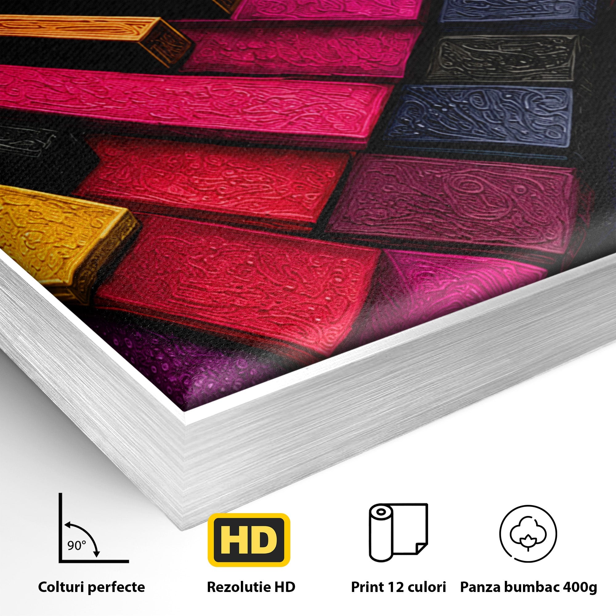 Tablou Canvas Premium LuxCanva® C1361, Pian Abstract, Pian, Abstract, Arta, Colorat, Living, Culori Vibrante