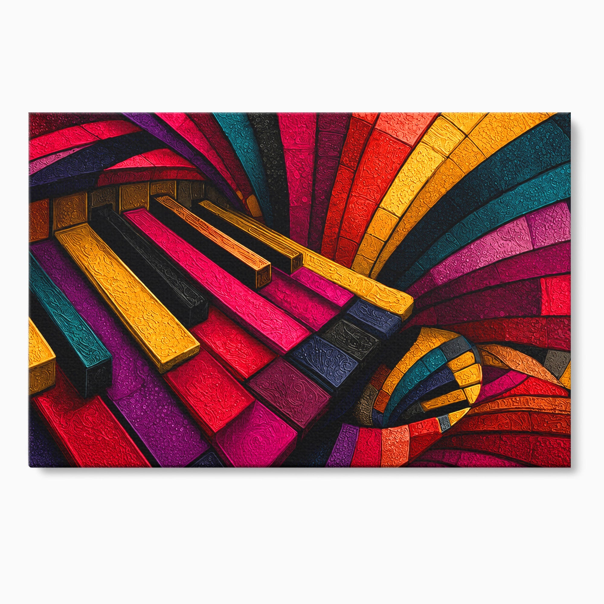 Tablou Canvas Premium LuxCanva® C1361, Pian Abstract, Pian, Abstract, Arta, Colorat, Living, Culori Vibrante