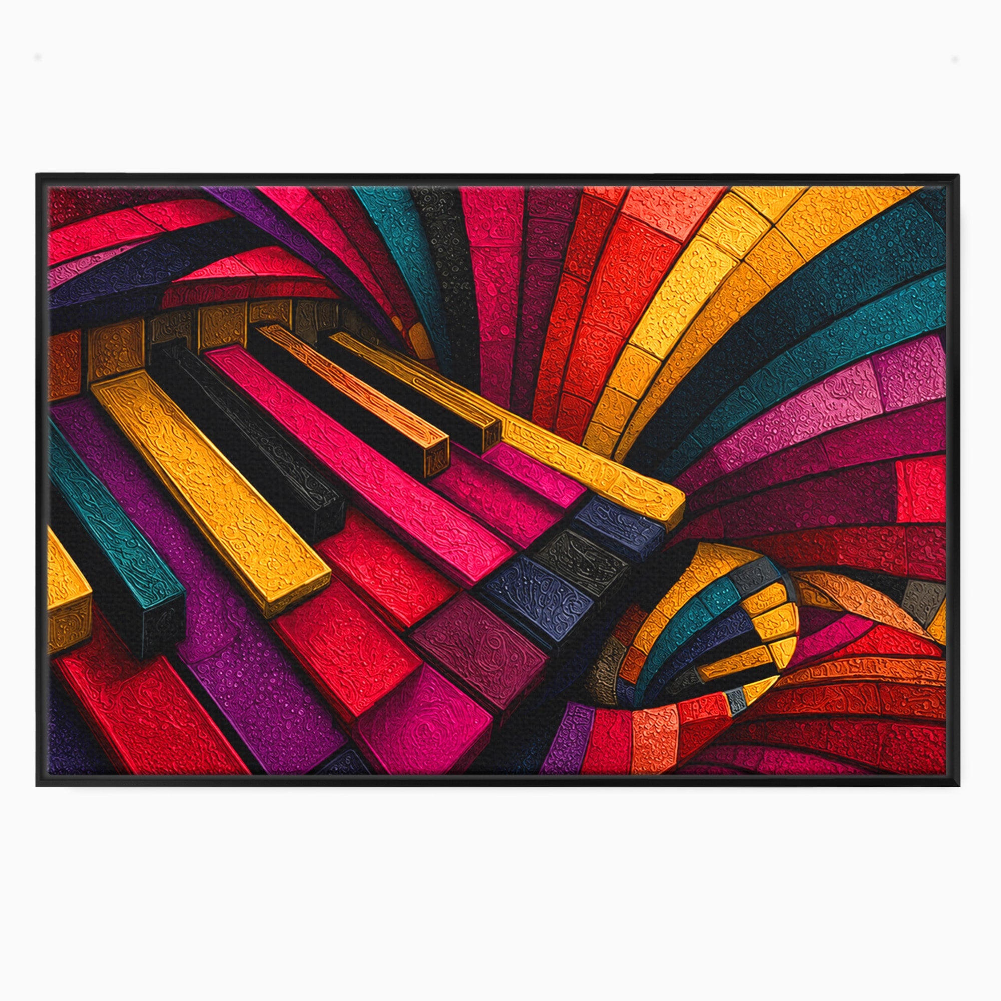 Tablou Canvas Premium LuxCanva® C1361, Pian Abstract, Pian, Abstract, Arta, Colorat, Living, Culori Vibrante