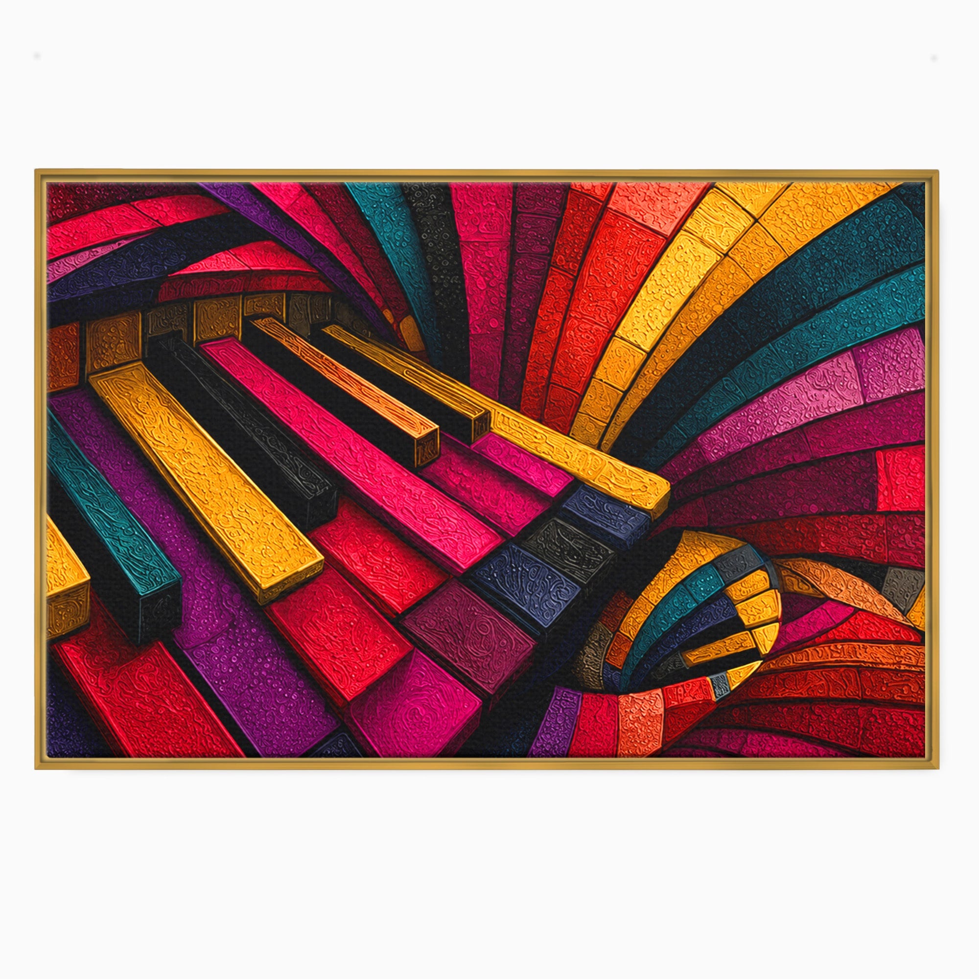 Tablou Canvas Premium LuxCanva® C1361, Pian Abstract, Pian, Abstract, Arta, Colorat, Living, Culori Vibrante