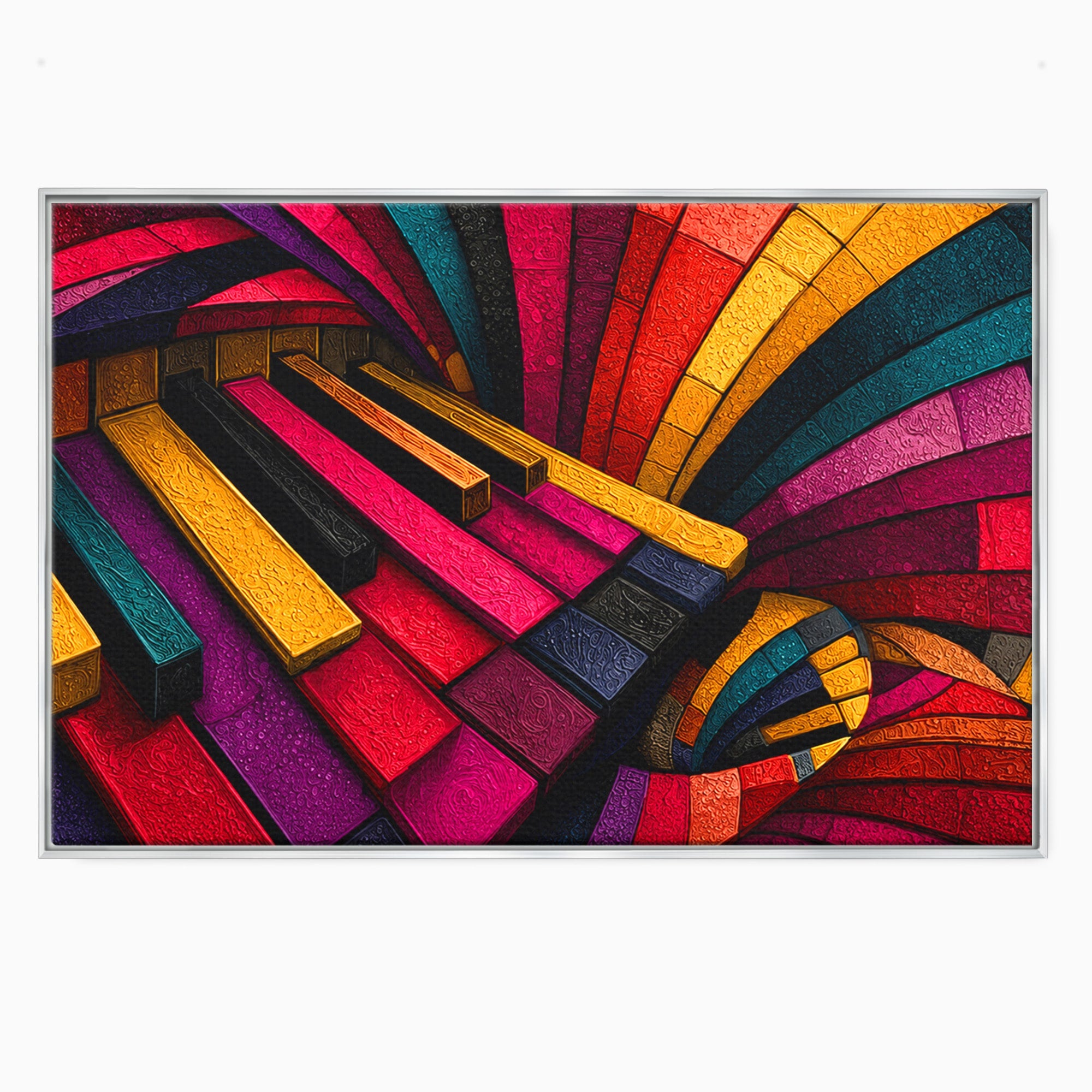 Tablou Canvas Premium LuxCanva® C1361, Pian Abstract, Pian, Abstract, Arta, Colorat, Living, Culori Vibrante