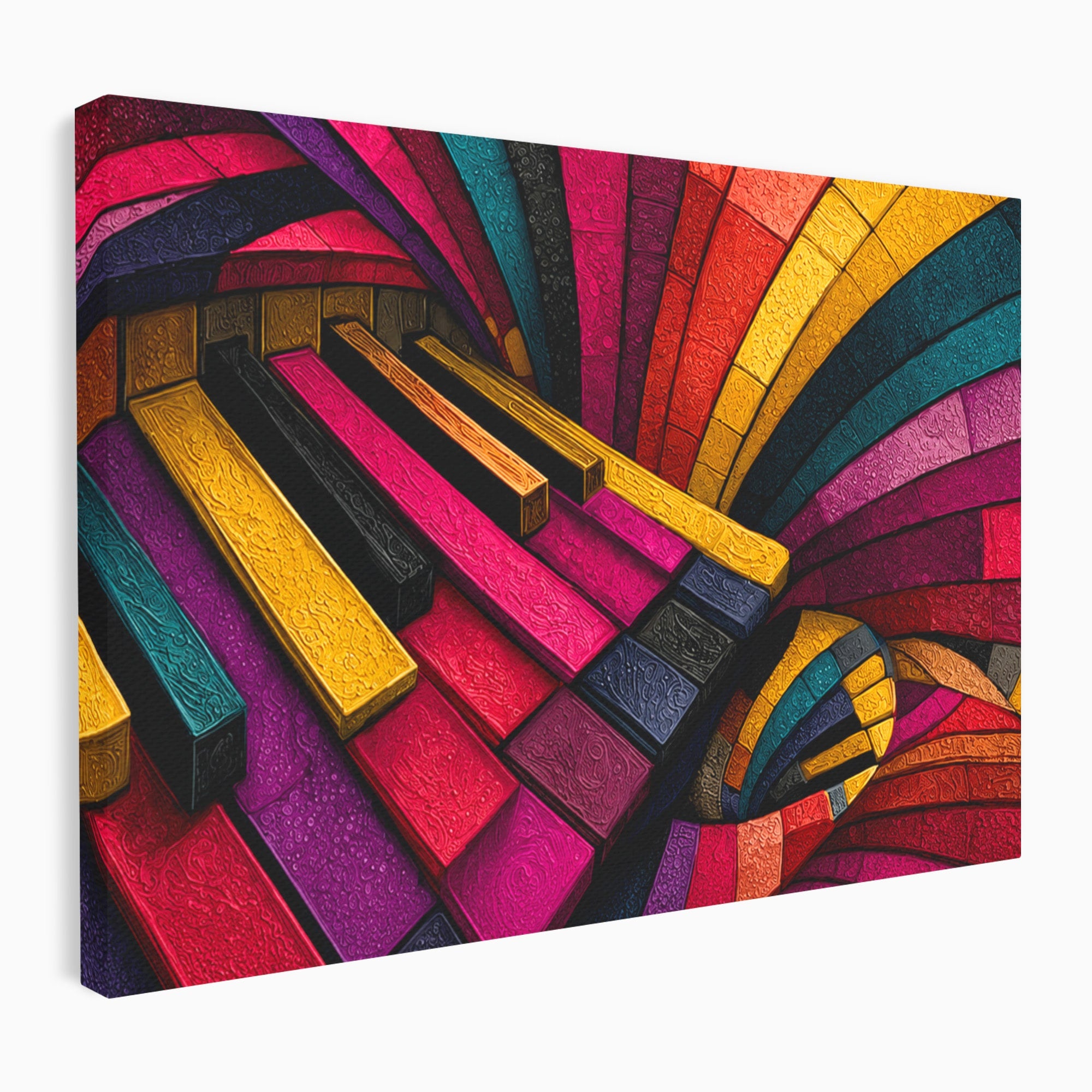 Tablou Canvas Premium LuxCanva® C1361, Pian Abstract, Pian, Abstract, Arta, Colorat, Living, Culori Vibrante