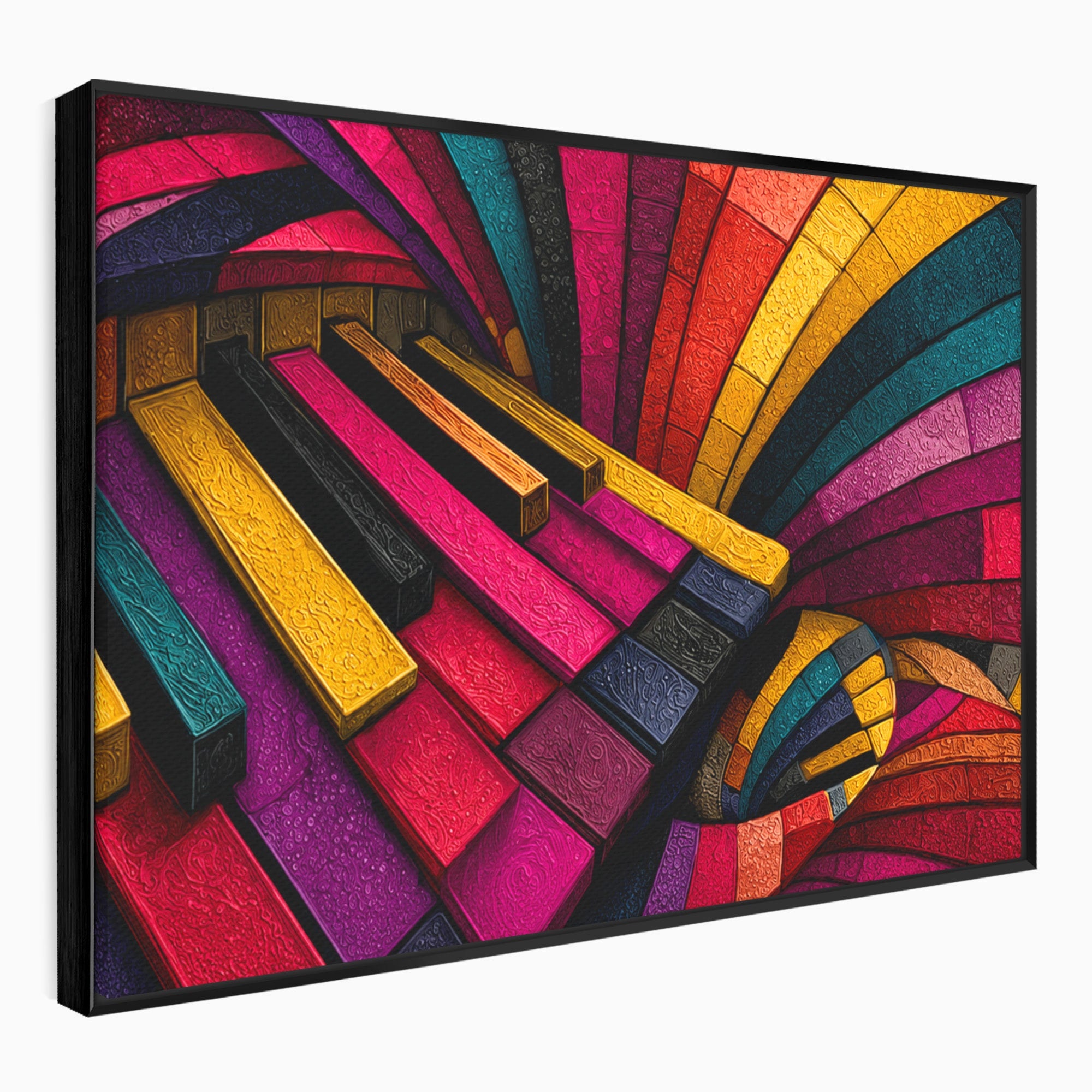 Tablou Canvas Premium LuxCanva® C1361, Pian Abstract, Pian, Abstract, Arta, Colorat, Living, Culori Vibrante