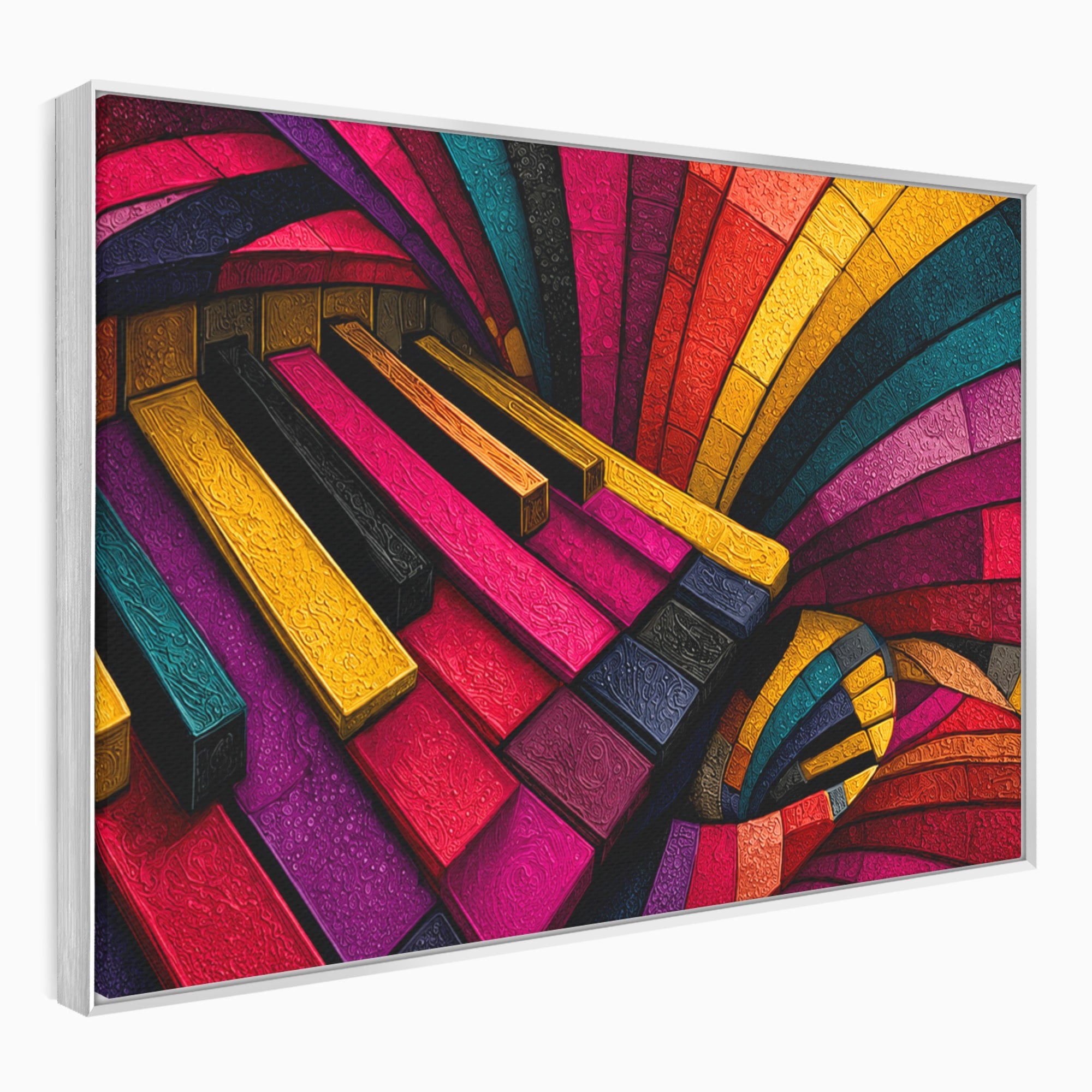 Tablou Canvas Premium LuxCanva® C1361, Pian Abstract, Pian, Abstract, Arta, Colorat, Living, Culori Vibrante