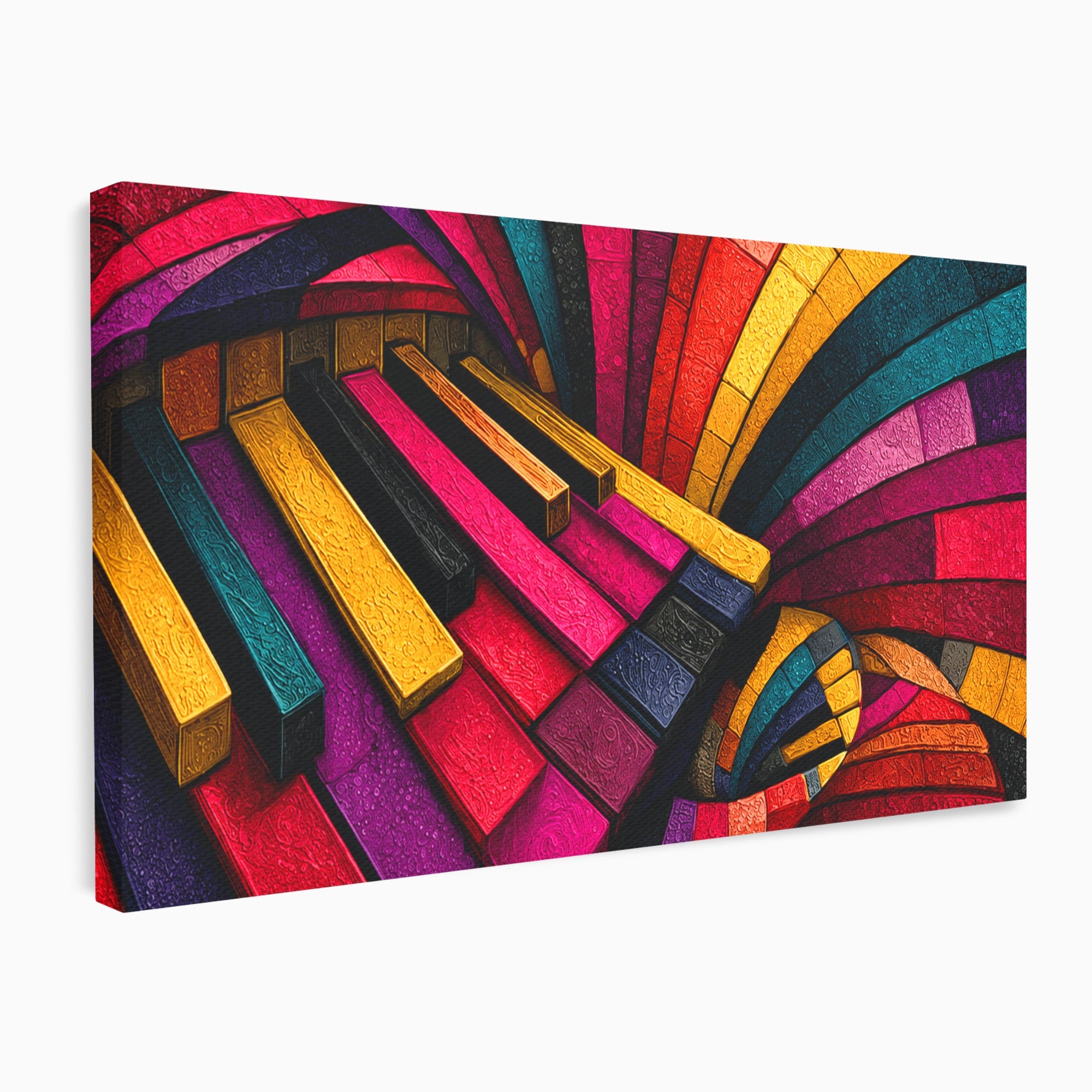Tablou Canvas Premium LuxCanva® C1361, Pian Abstract, Pian, Abstract, Arta, Colorat, Living, Culori Vibrante