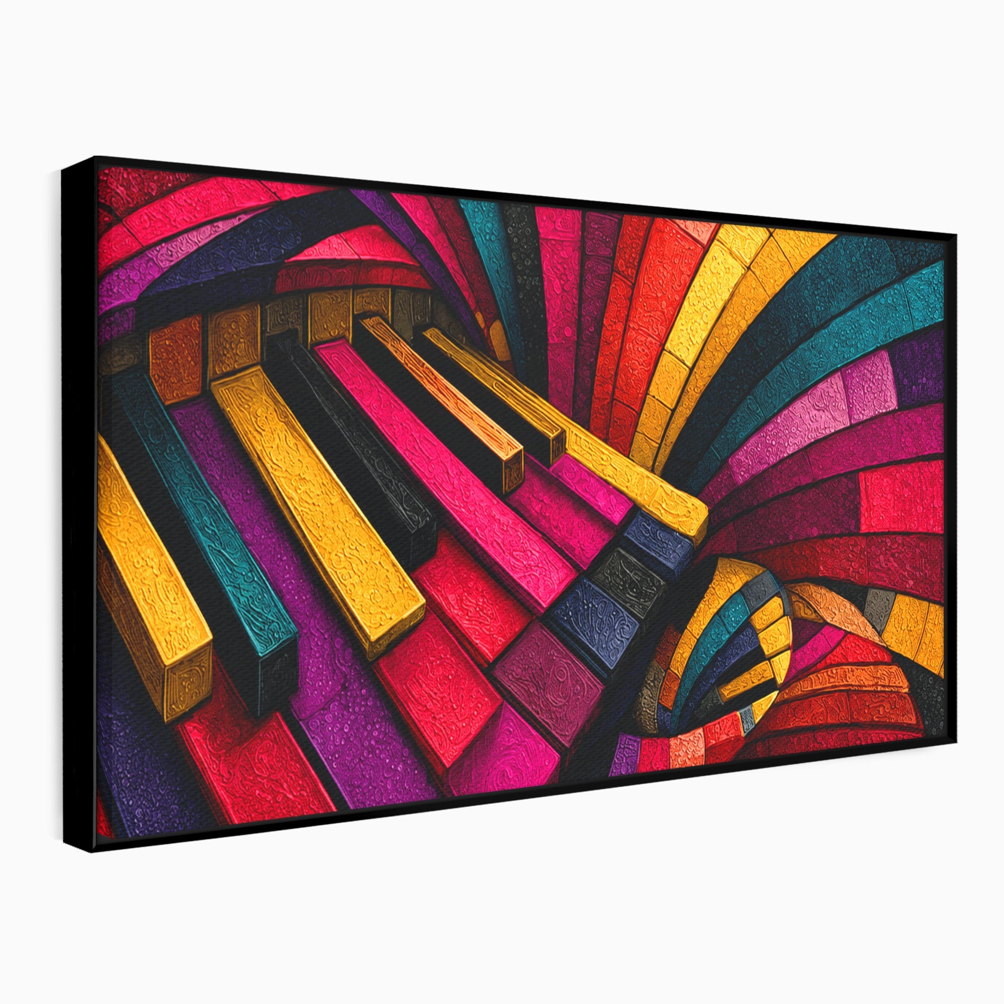 Tablou Canvas Premium LuxCanva® C1361, Pian Abstract, Pian, Abstract, Arta, Colorat, Living, Culori Vibrante