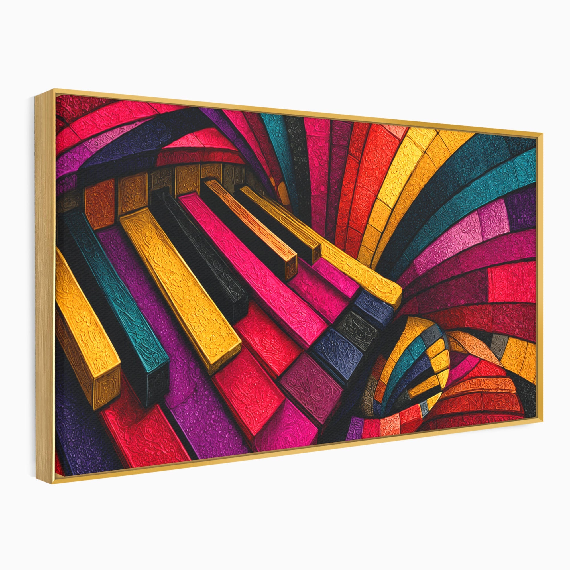 Tablou Canvas Premium LuxCanva® C1361, Pian Abstract, Pian, Abstract, Arta, Colorat, Living, Culori Vibrante
