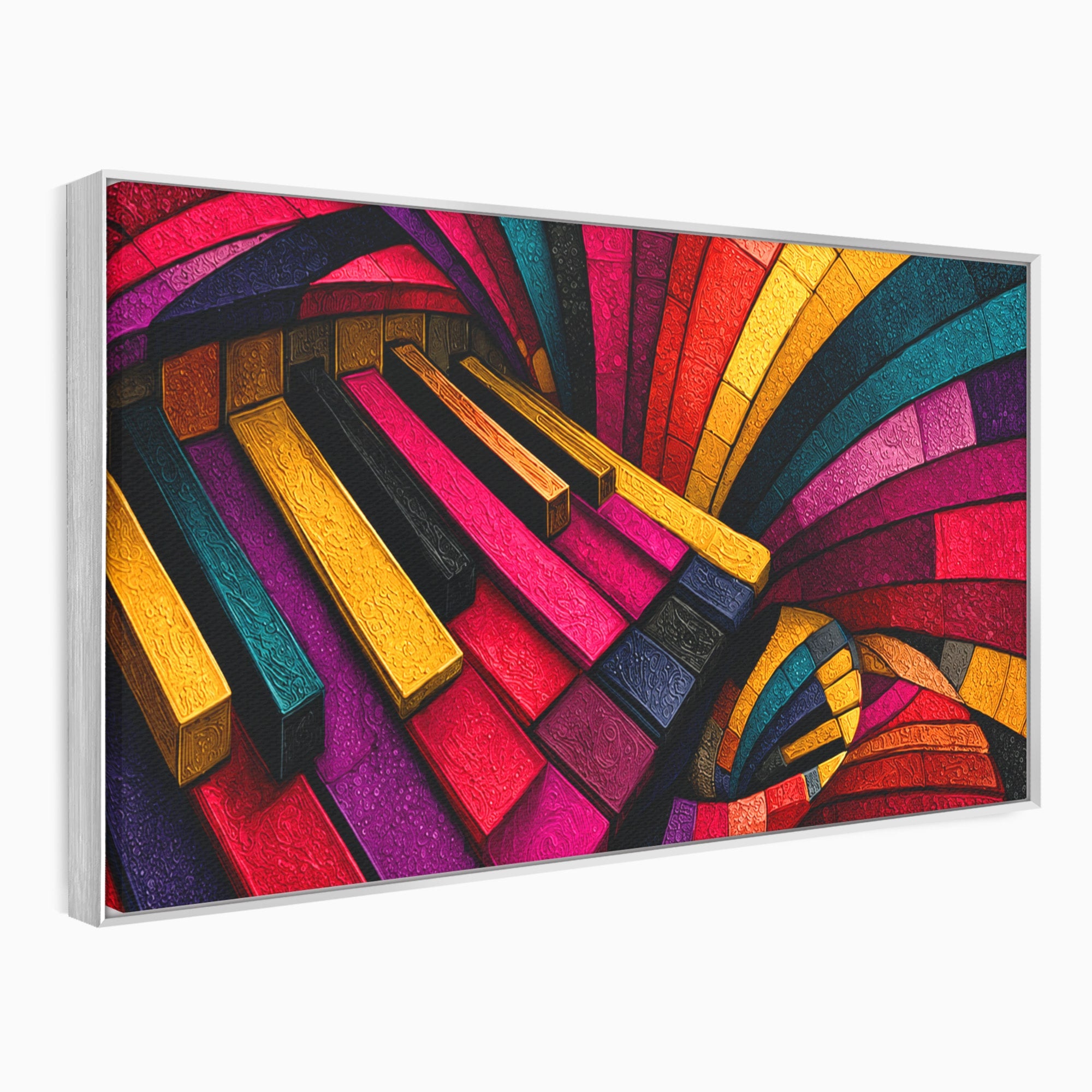 Tablou Canvas Premium LuxCanva® C1361, Pian Abstract, Pian, Abstract, Arta, Colorat, Living, Culori Vibrante