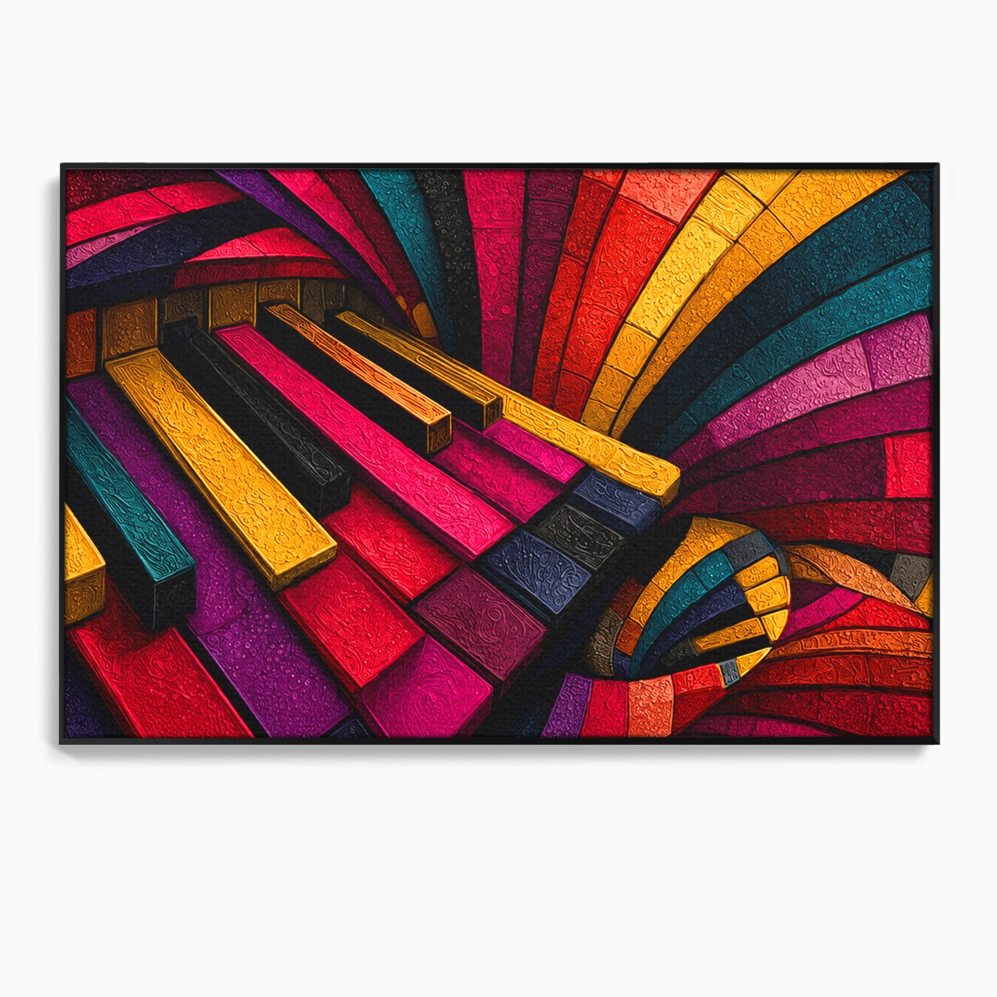 Tablou Canvas Premium LuxCanva® C1361, Pian Abstract, Pian, Abstract, Arta, Colorat, Living, Culori Vibrante