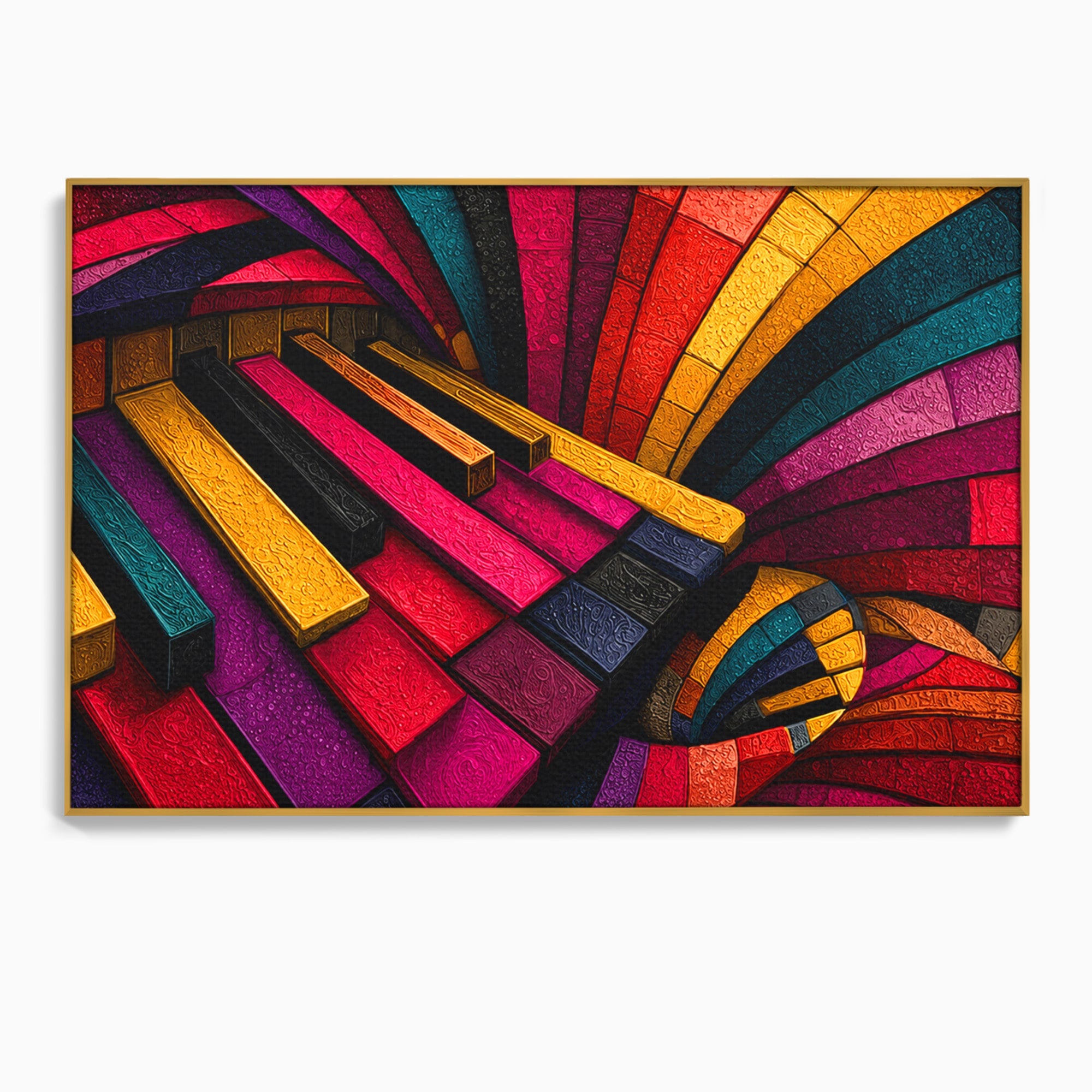Tablou Canvas Premium LuxCanva® C1361, Pian Abstract, Pian, Abstract, Arta, Colorat, Living, Culori Vibrante
