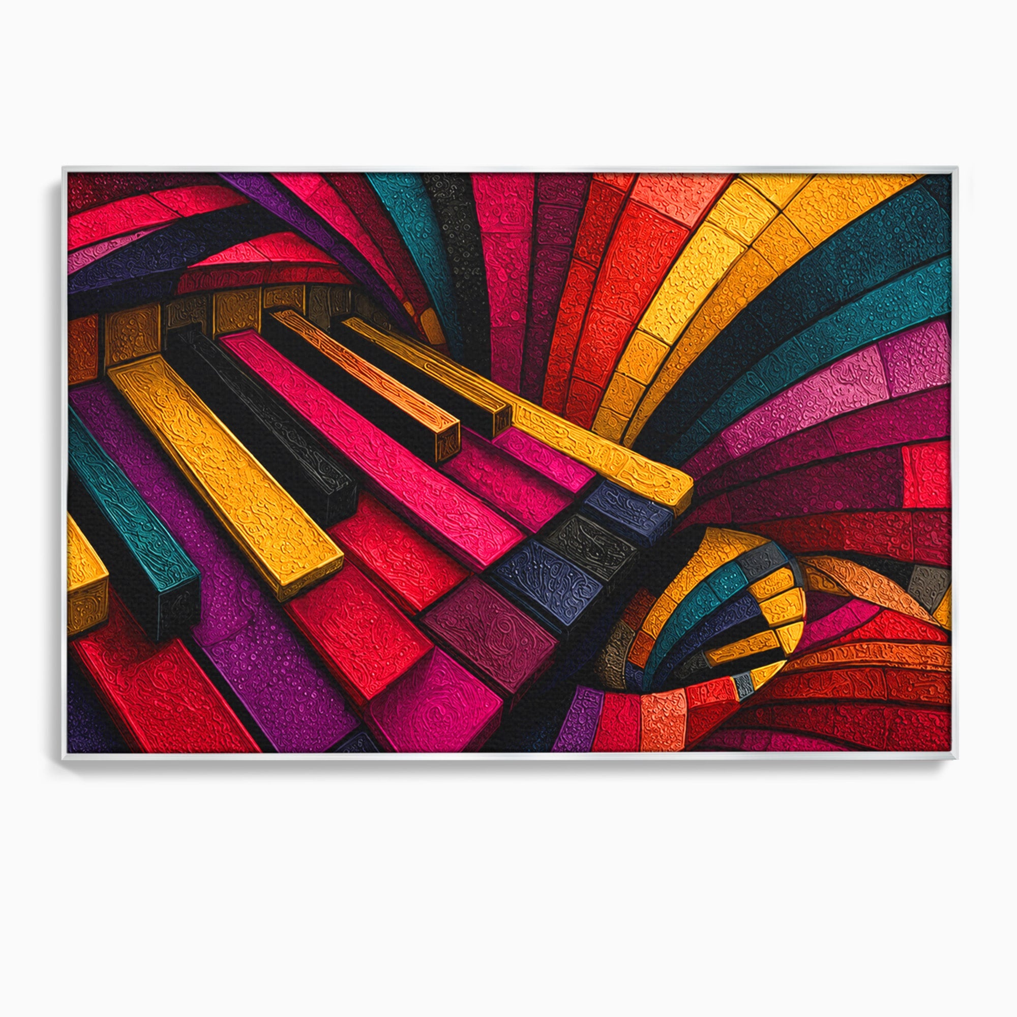 Tablou Canvas Premium LuxCanva® C1361, Pian Abstract, Pian, Abstract, Arta, Colorat, Living, Culori Vibrante