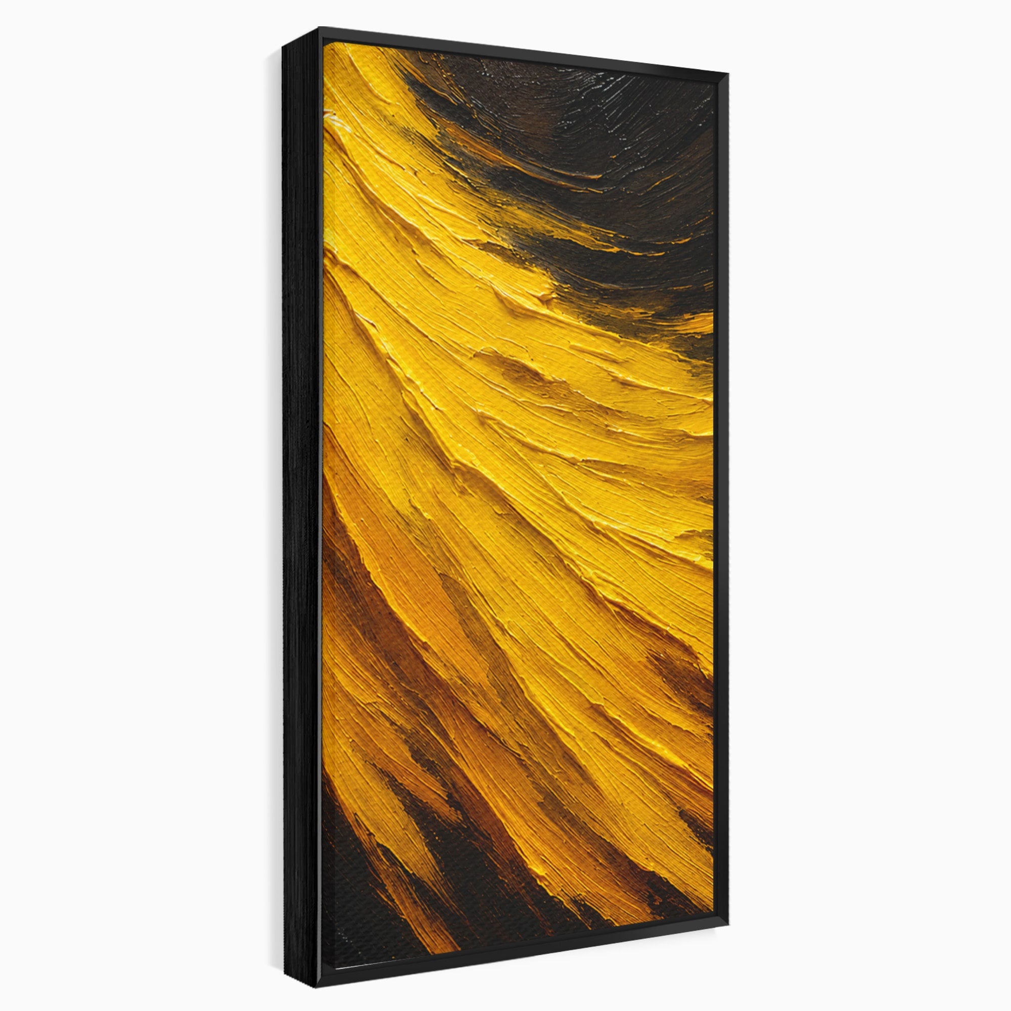 Tablou Canvas Premium LuxCanva® C1362, Vortex Auriu, Abstract, Vortex, Textura, Arta Moderna, Living, Culori Vibrante