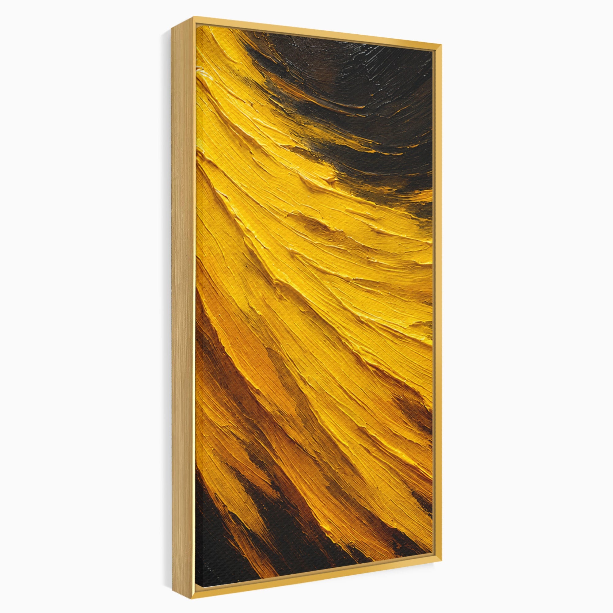 Tablou Canvas Premium LuxCanva® C1362, Vortex Auriu, Abstract, Vortex, Textura, Arta Moderna, Living, Culori Vibrante