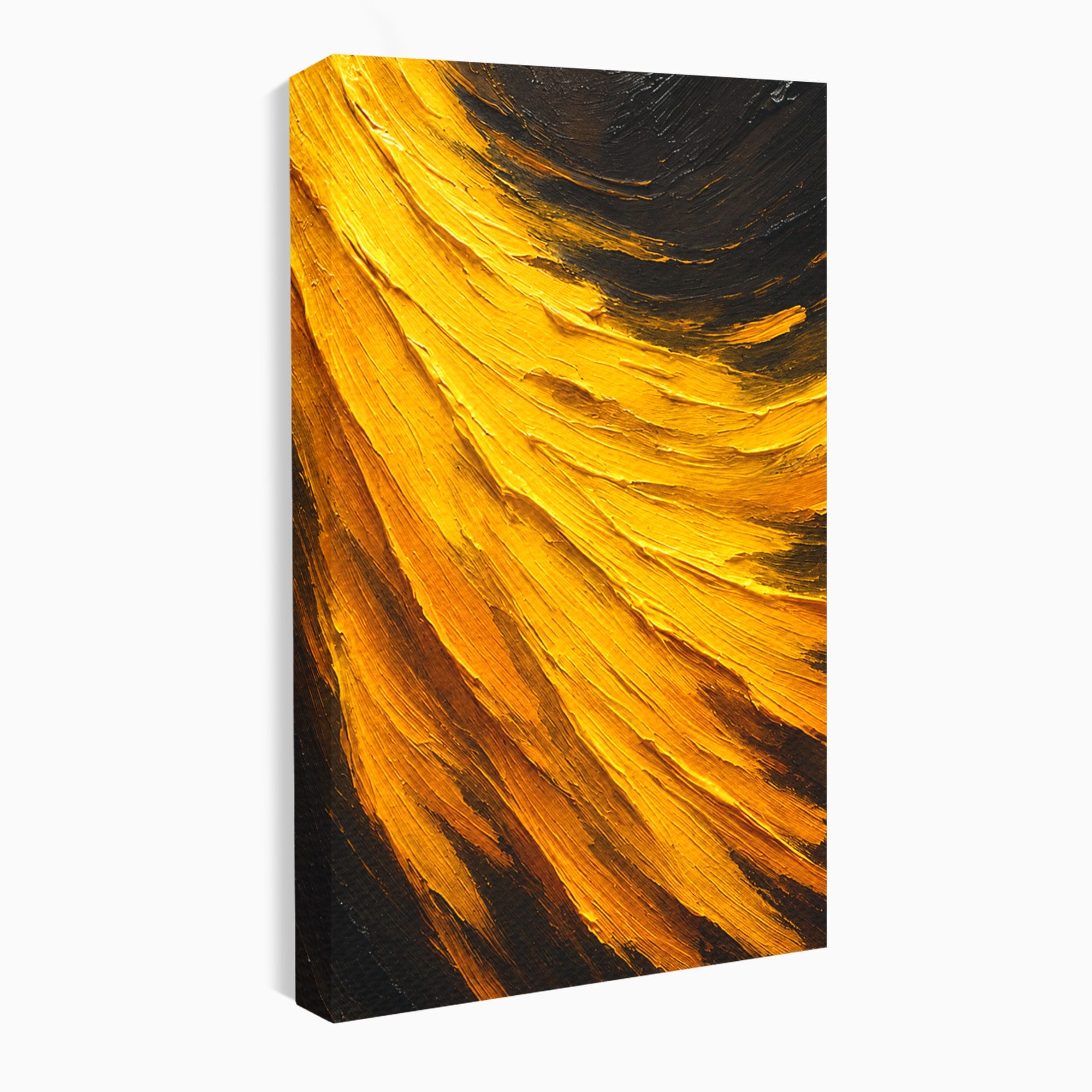 Tablou Canvas Premium LuxCanva® C1362, Vortex Auriu, Abstract, Vortex, Textura, Arta Moderna, Living, Culori Vibrante