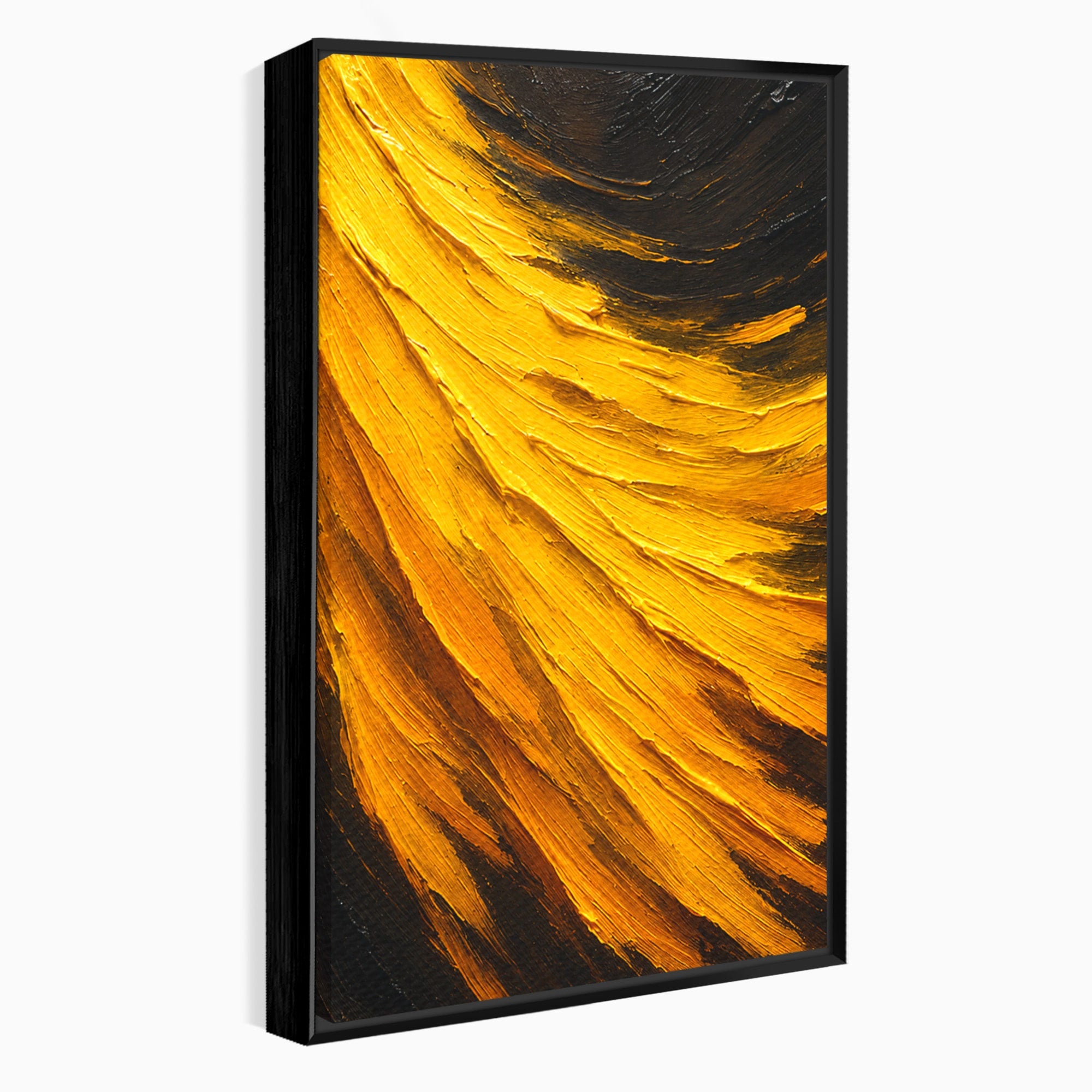 Tablou Canvas Premium LuxCanva® C1362, Vortex Auriu, Abstract, Vortex, Textura, Arta Moderna, Living, Culori Vibrante