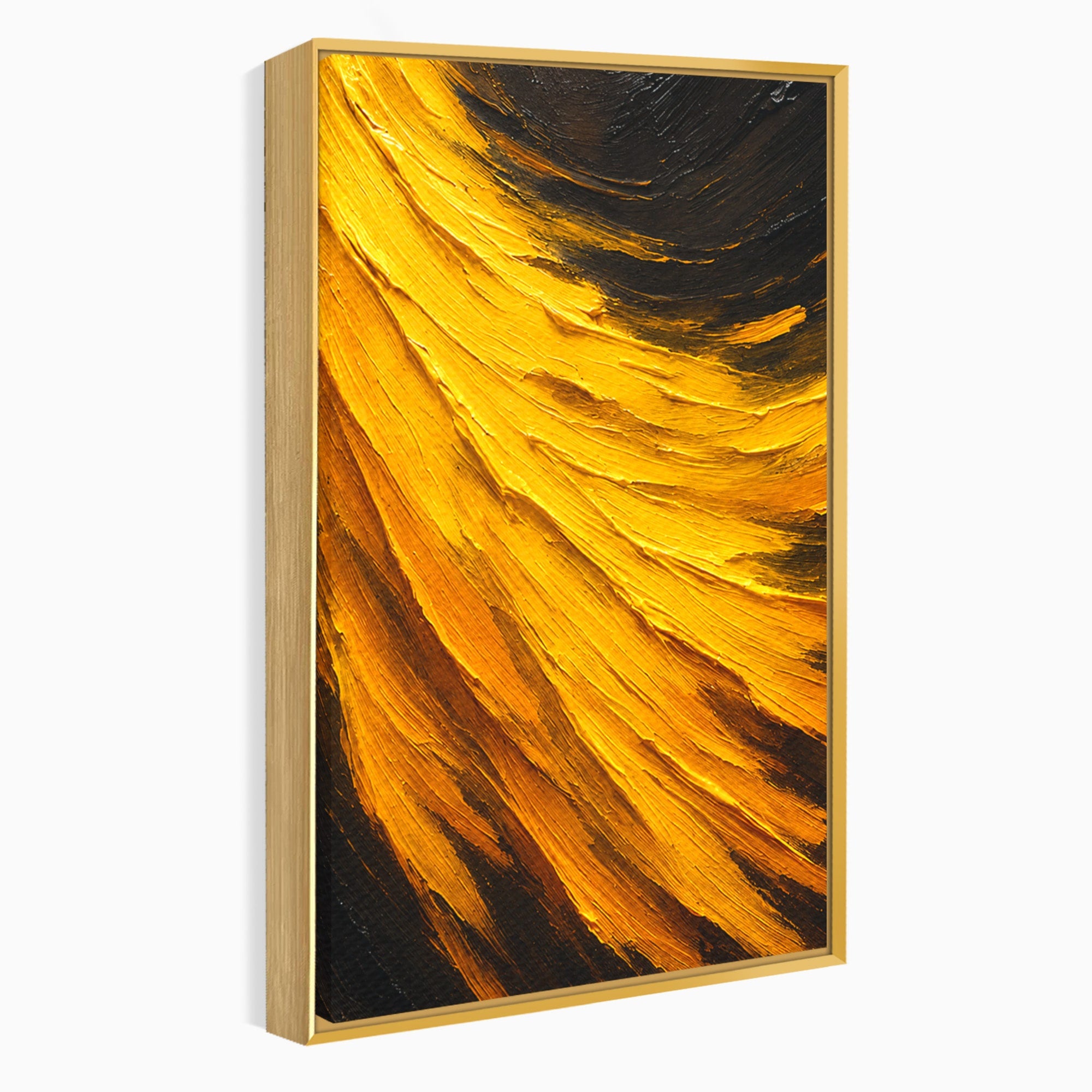 Tablou Canvas Premium LuxCanva® C1362, Vortex Auriu, Abstract, Vortex, Textura, Arta Moderna, Living, Culori Vibrante