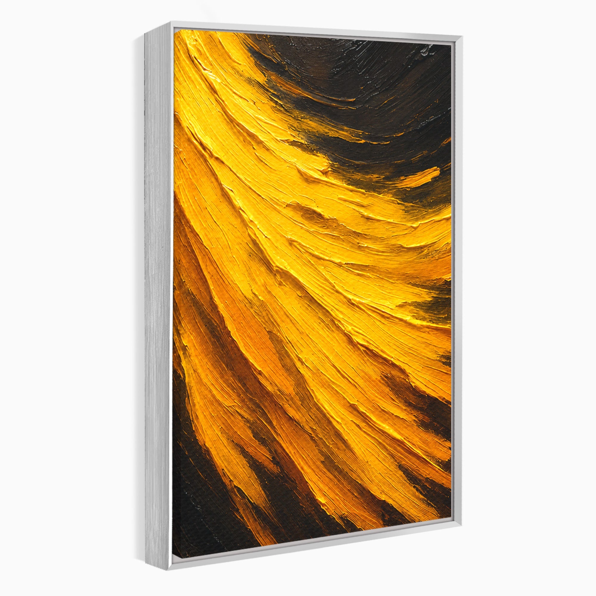 Tablou Canvas Premium LuxCanva® C1362, Vortex Auriu, Abstract, Vortex, Textura, Arta Moderna, Living, Culori Vibrante